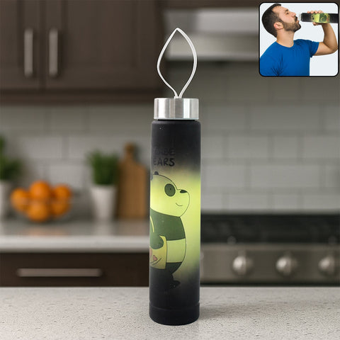 Cute Cartoon Printed Plastic Water Bottle
