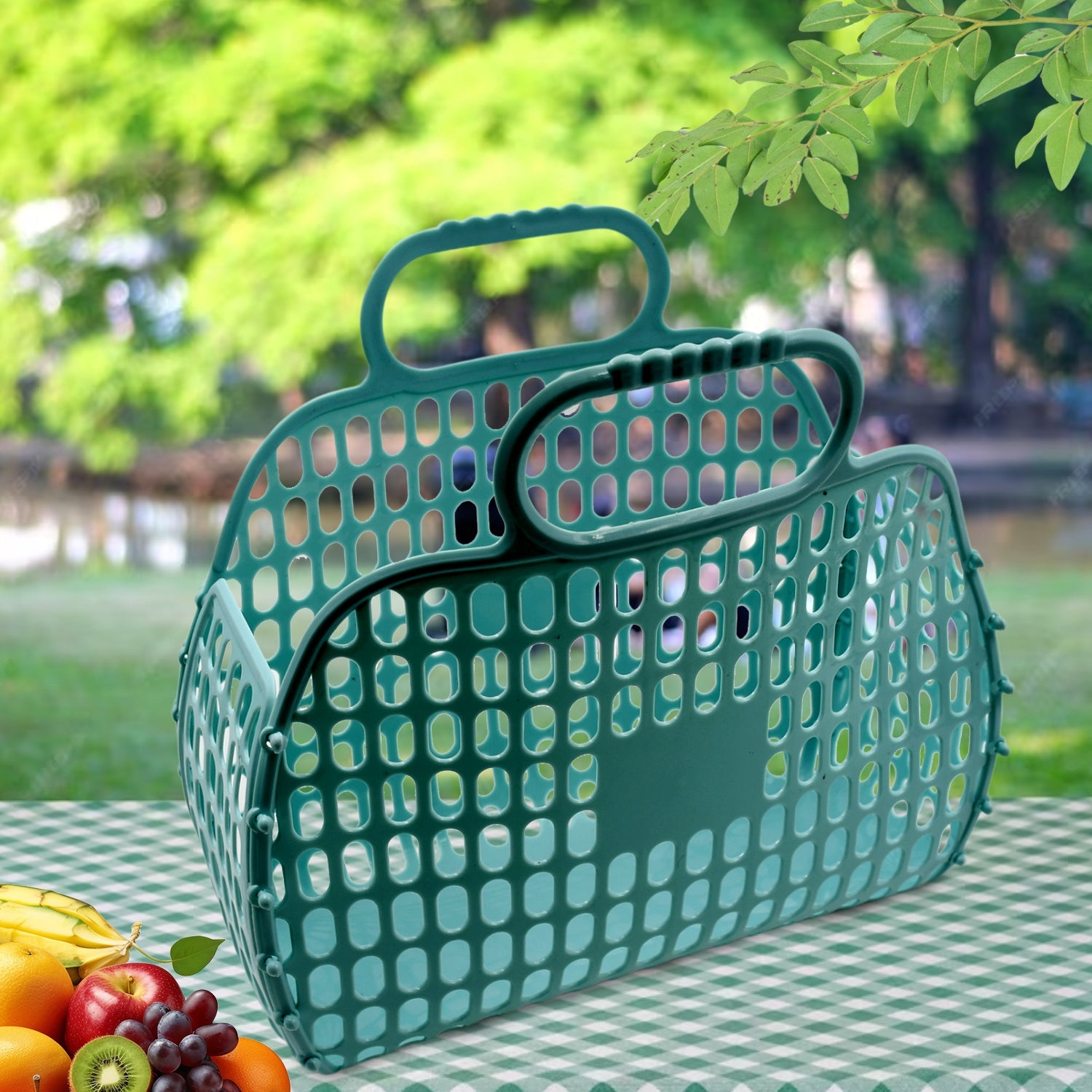 Grocery Vegetable Foldable Smiley Non-Woven Fabric Shopping Bag - Bhavnagar Deodap