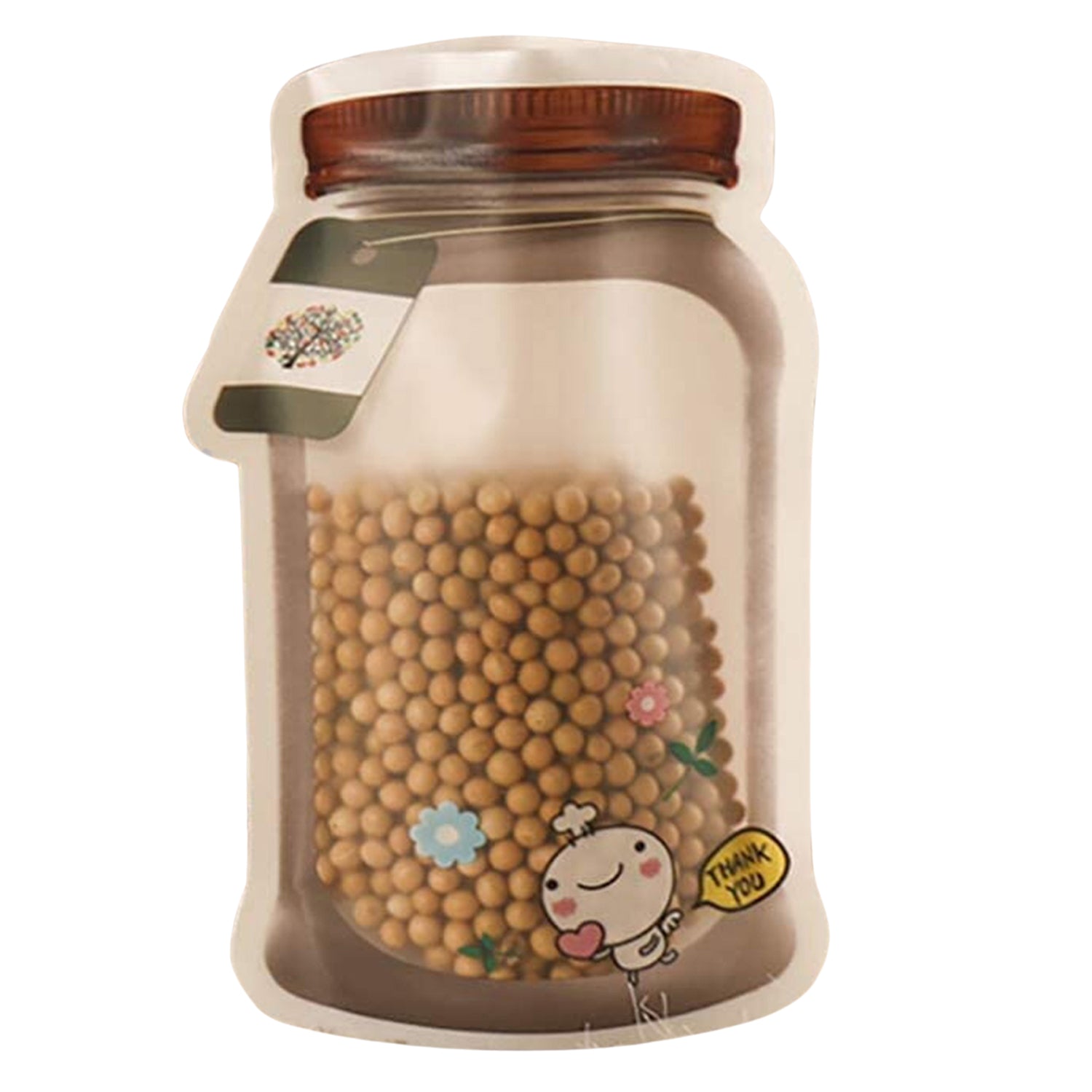 Plastic Transparent Big Jar Shaped Pouch With Zipper (1 Pc) - Bhavnagar Deodap