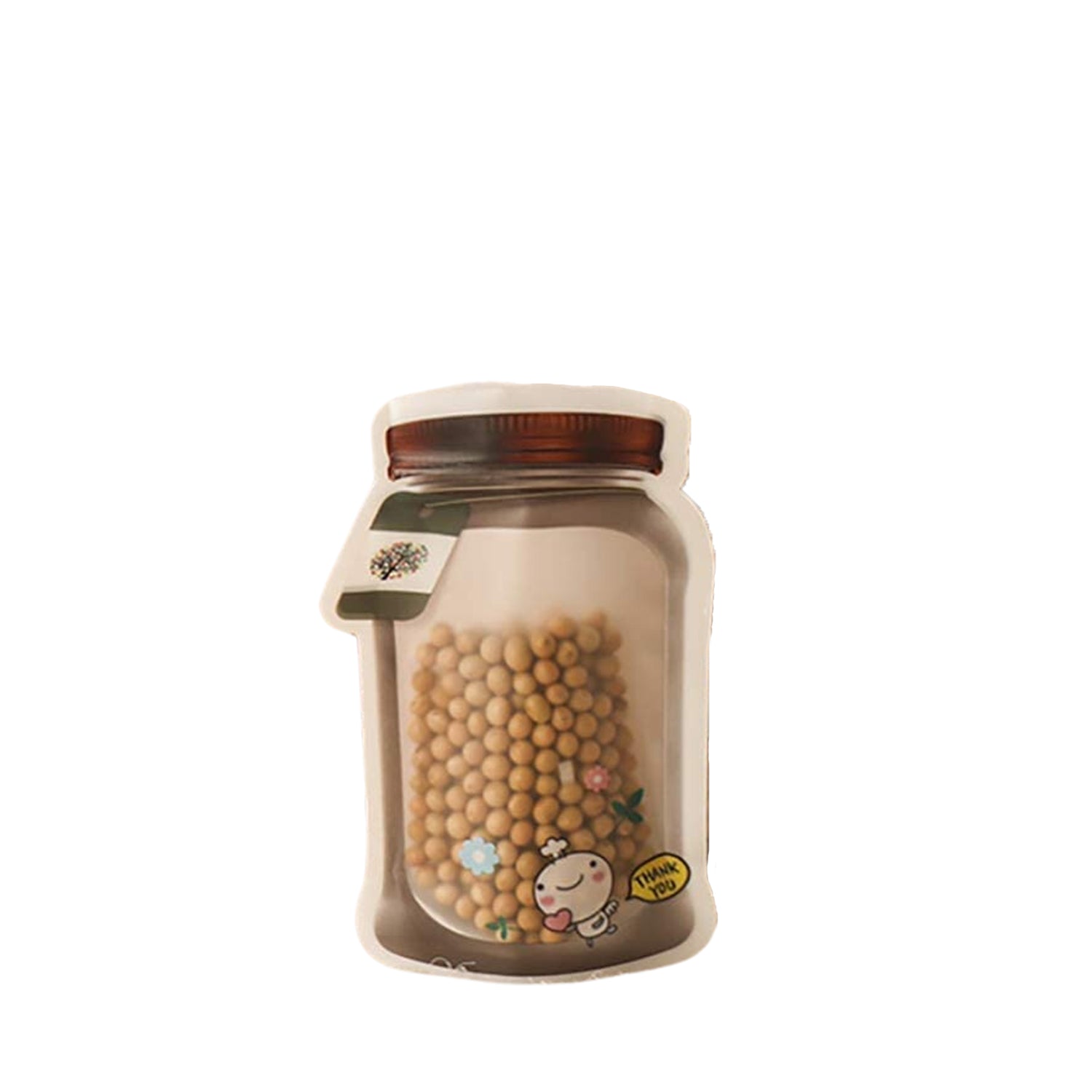 Plastic Transparent Small Jar Shaped Pouch With Zipper (1 Pc) - Bhavnagar Deodap