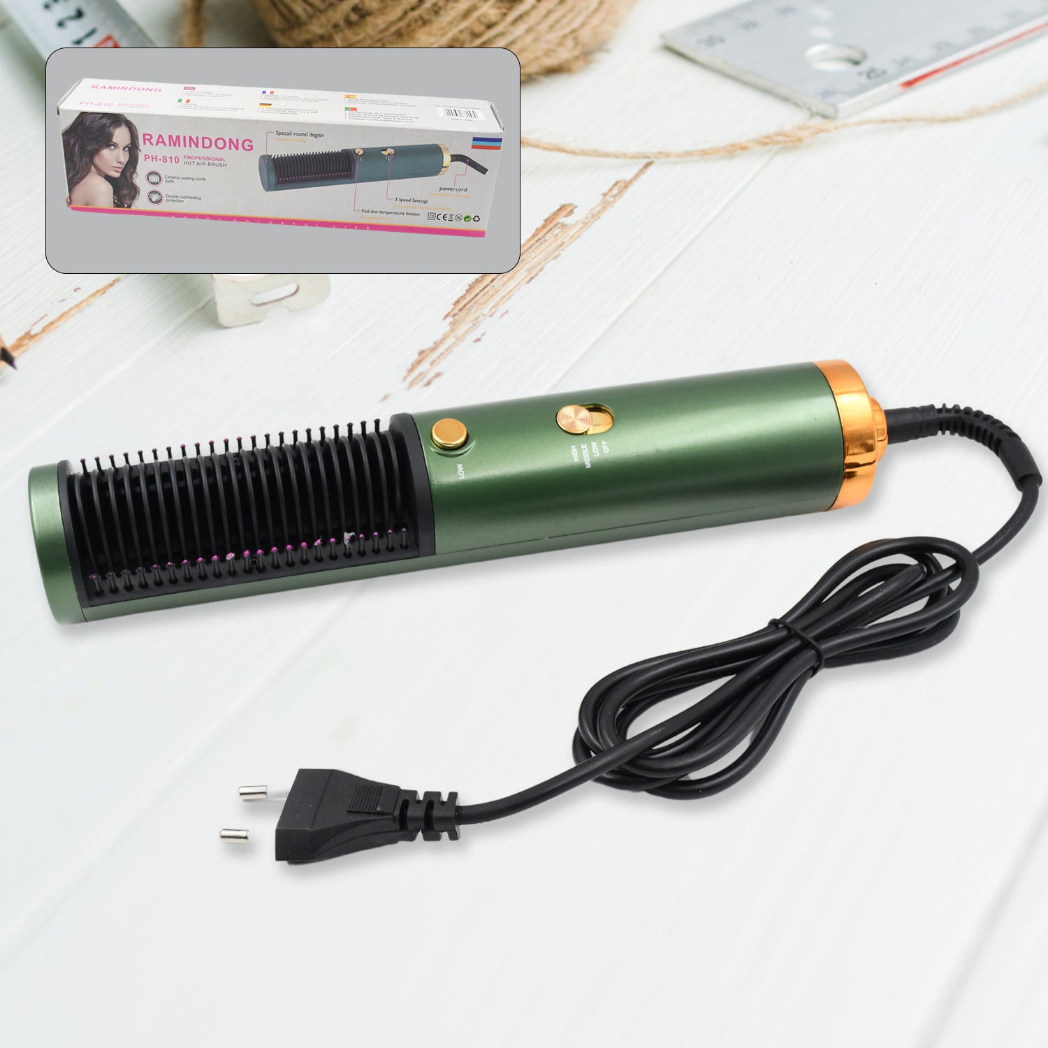 Hair Straightener Comb, Anti Scald Hot Comb Negative Ion Hair Straightener Brush Straightener 3 Gear Constant Temperature for Quick and Professional Hair Salon at Home (1200w) - Bhavnagar Deodap