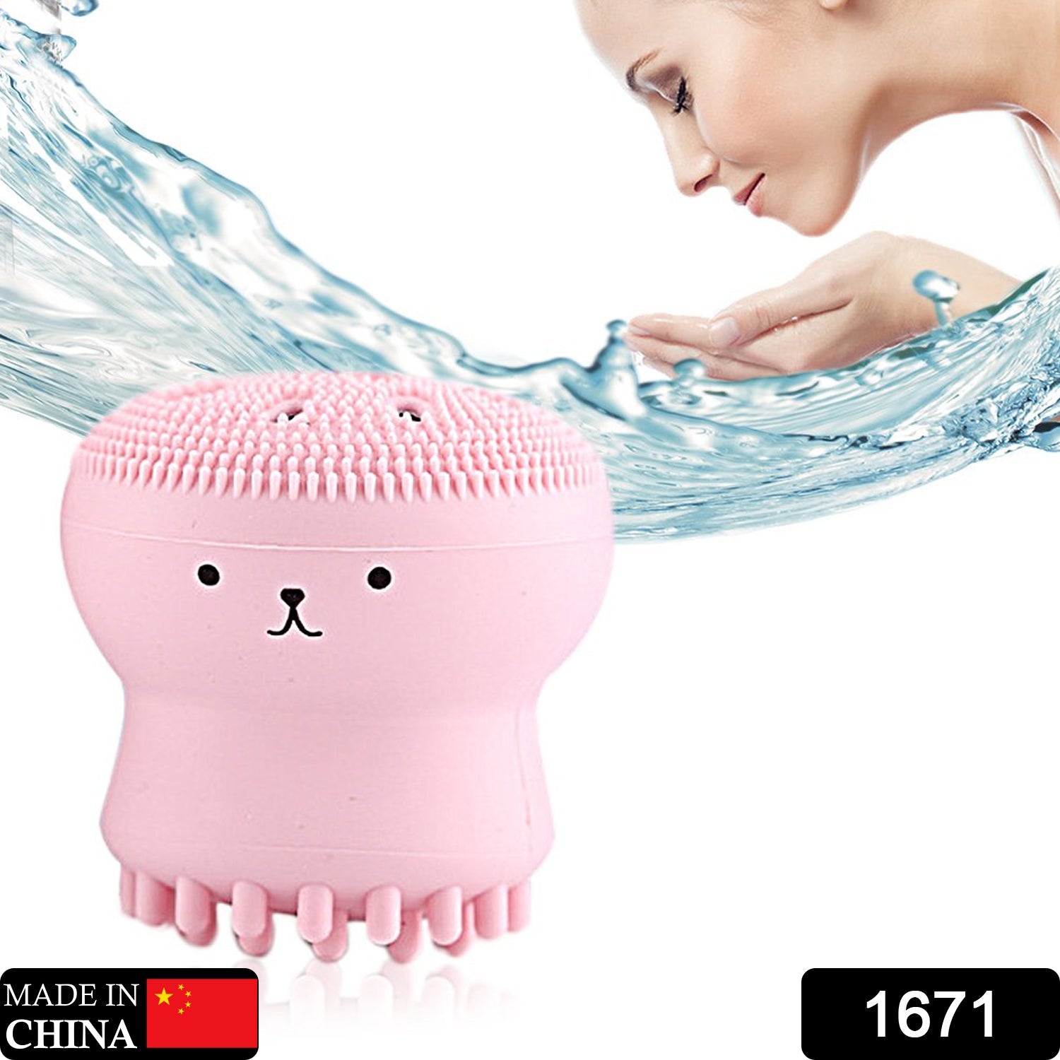 Facial Cleansing Brushes, Cute Octopus Shape Silicone Face Scrubber Massager Skincare Tool (1PC) - Bhavnagar Deodap