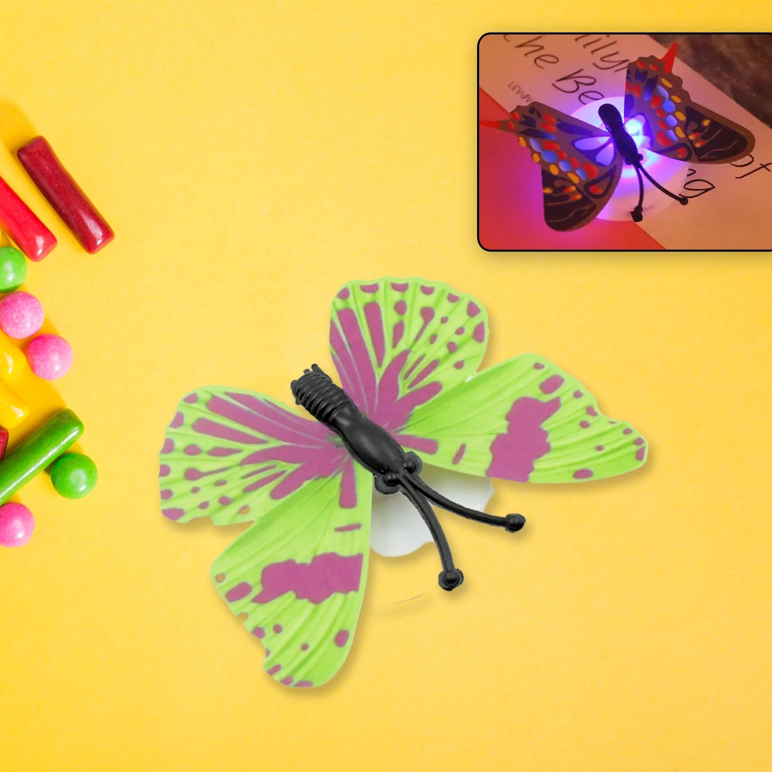 BUTTERFLY 3D NIGHT LAMP COMES WITH 3D ILLUSION DESIGN SUITABLE FOR DRAWING ROOM, LOBBY. (Pack Of 50) - Bhavnagar Deodap