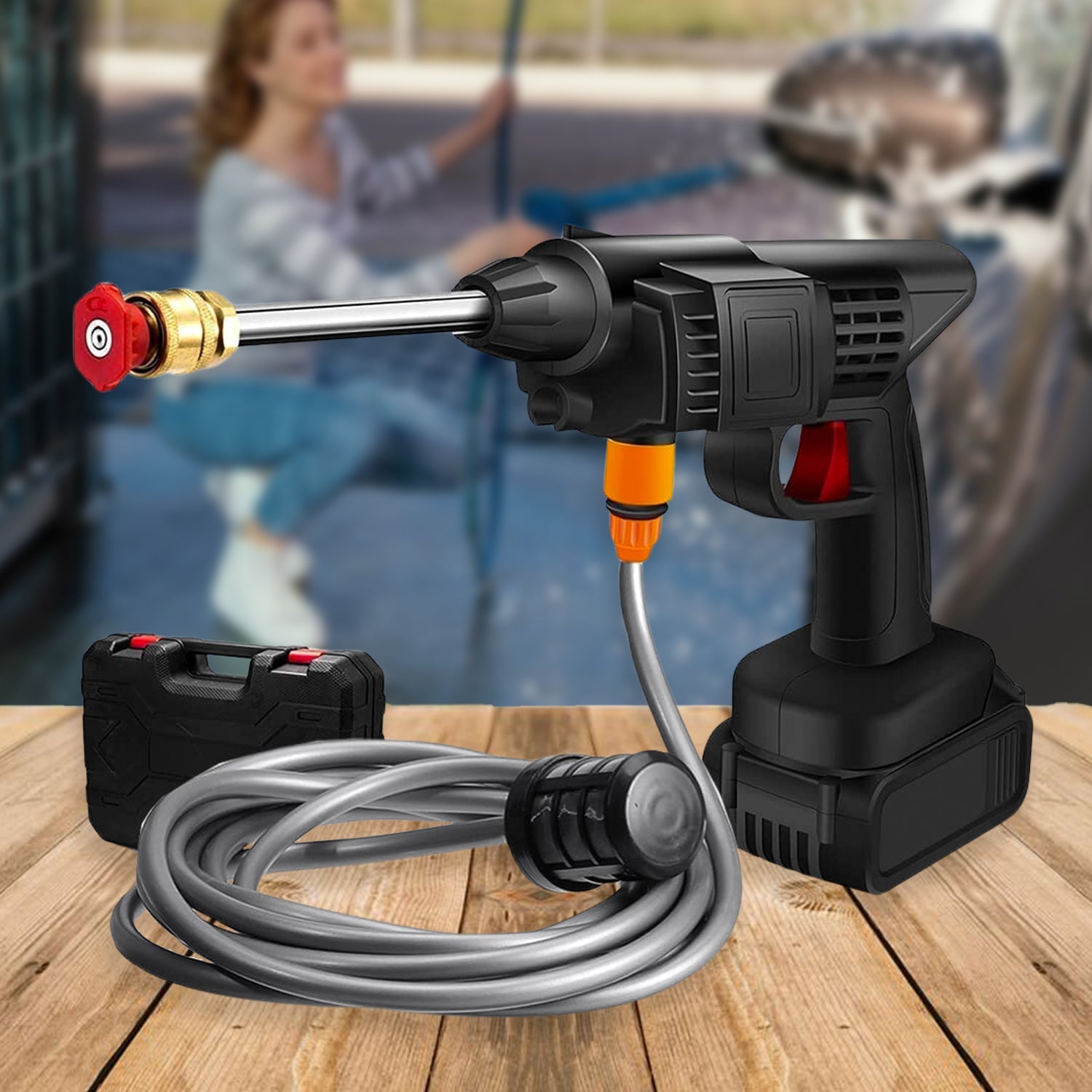 Car Washer Gun (Type 1- Single Battery) - Bhavnagar Deodap