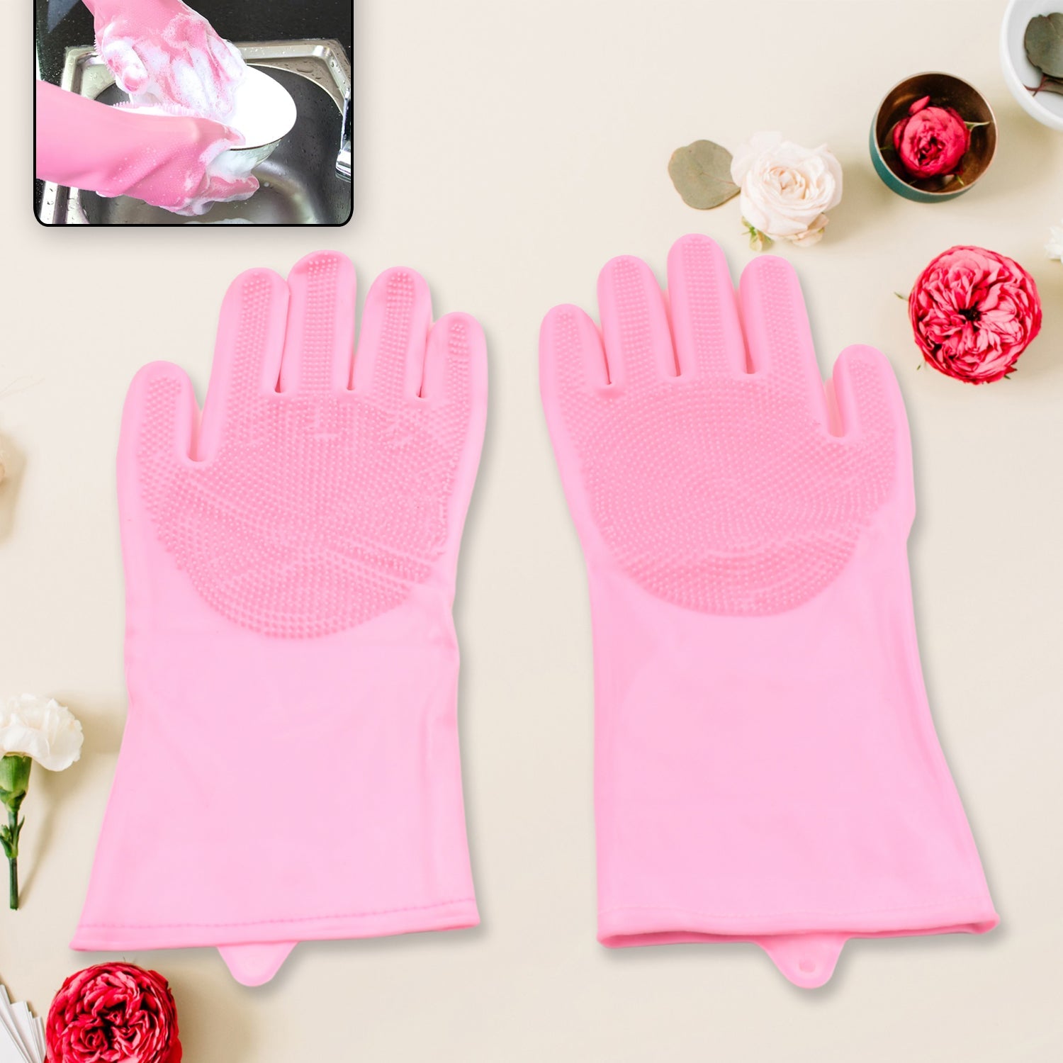 Pet Grooming Wet and Dry Glove (1 Pair, 155Gm) - Bhavnagar Deodap