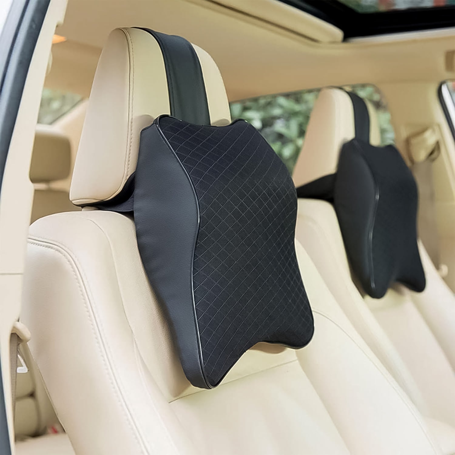 Car Neck Pillow Car Neck Headrest Pillow Memory Foam Car Accessories Cushion Car Seat Head Support Neck Protector Car Seat Neck Pillow, for Driving (1 Pc) - Bhavnagar Deodap