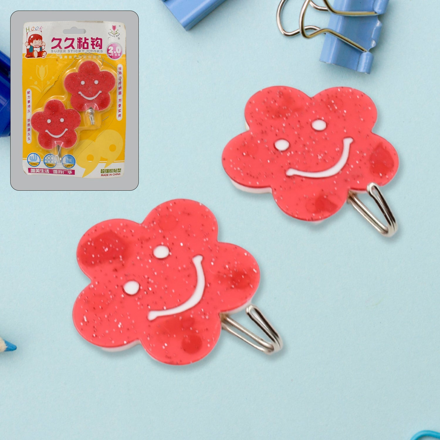Multipurpose Strong Hook Self-Adhesive hooks for wall Heavy Duty Hook, Sticky Hook Household For Home, Decorative Hooks, Bathroom & All Type Wall Use Hook, Suitable for Bathroom, Kitchen, Office - Bhavnagar Deodap