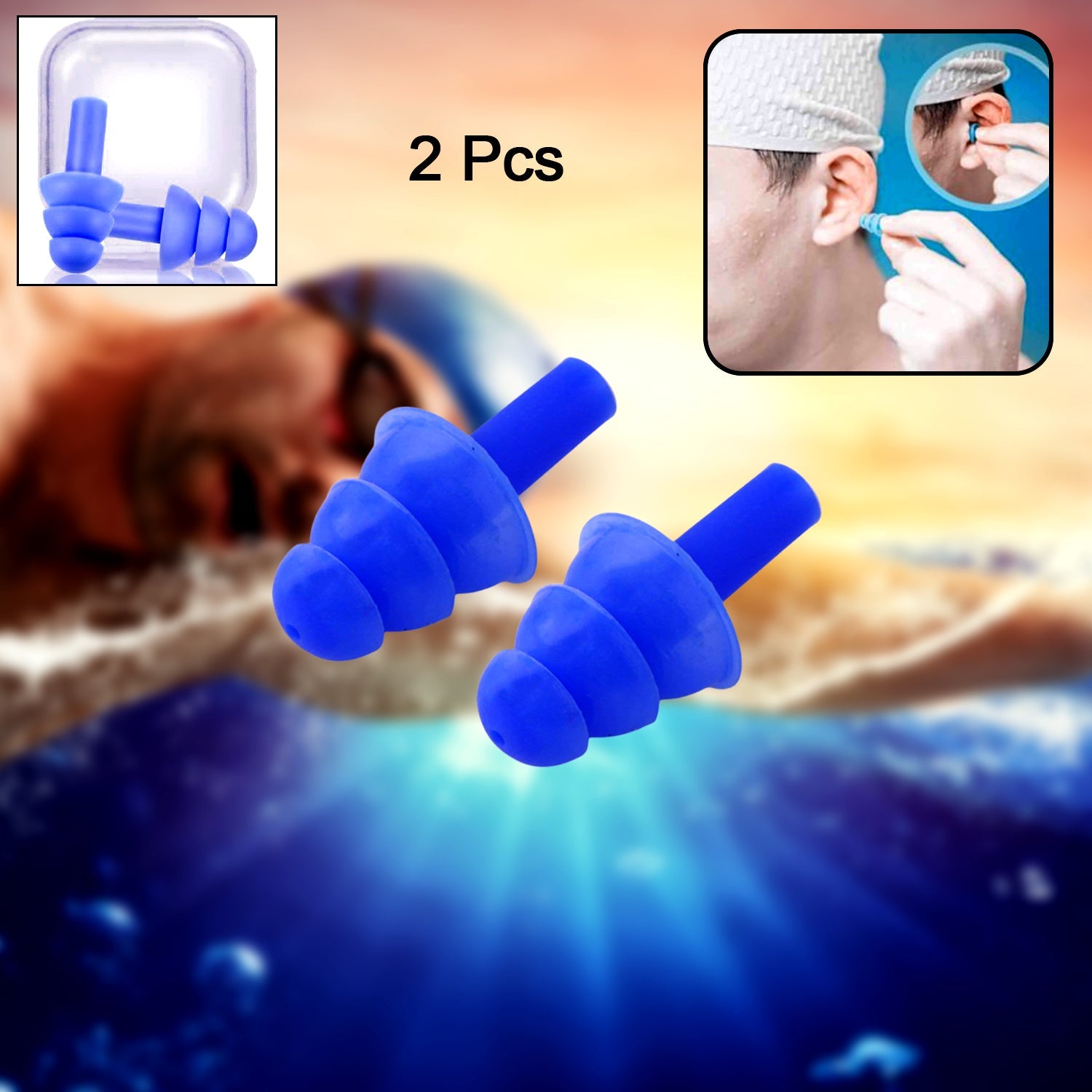 Safety Ultra Soft Foam Ear Plugs Reusable Ear Plugs for Sleeping, Travel, Loud Noises, Work, Learning, Snoring (2 Pc Set) - Bhavnagar Deodap