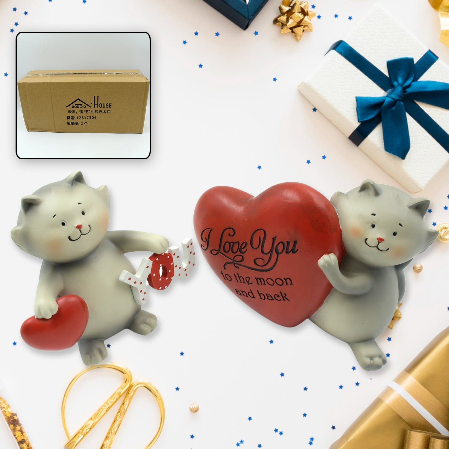 Cute Cartoon Lovely Gift Set, Couple Love showpiece Valentines Day Gift, I Love You Gift, Cute Anniversary, Wedding, Birthday, Boyfriend, Husband Romantic Unique Gift Set, Home Decoration Gift Set - Bhavnagar Deodap