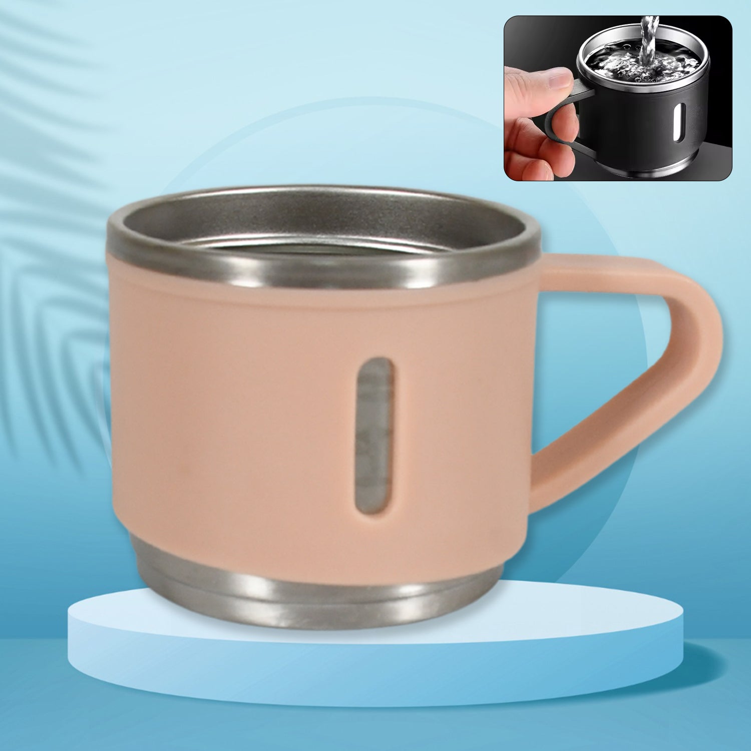 Stainless Steel Vacuum Coffee / Tea Cup, Tea Mug Hot Insulated Double Wall Stainless Steel, Coffee, and Milk Cup with Handle Easy To Carry: Coffee Cup (6 pc) - Bhavnagar Deodap