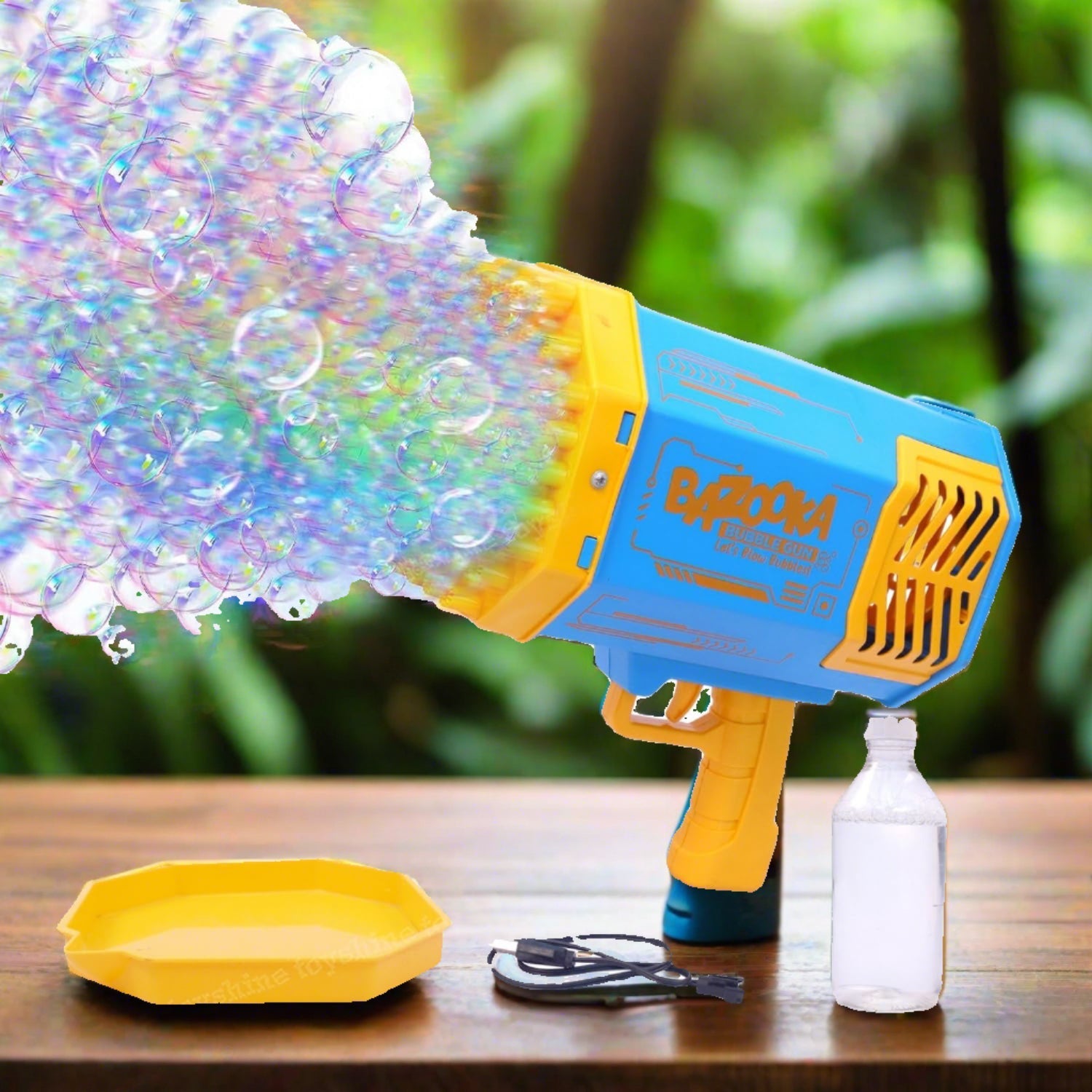 69 Holes Big Rechargeable Powerful Machine Bubble Gun Toys for Kids Adults, Bubble Makers, Big Rocket Boom Bubble Blower Best Gifts - Bhavnagar Deodap