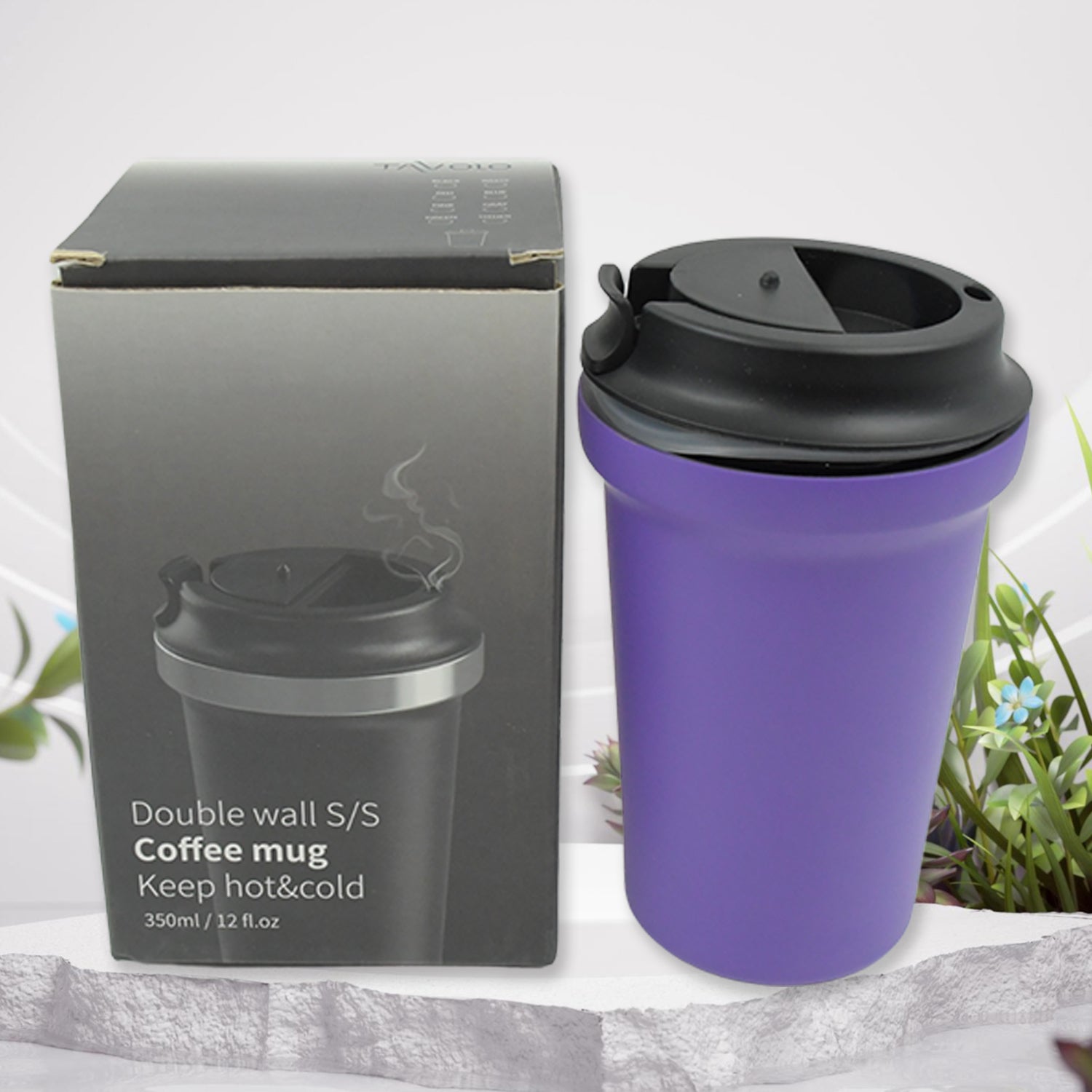 350ml Stainless Steel Vacuum Insulated Coffee Mug - Travel Mug - Bhavnagar Deodap