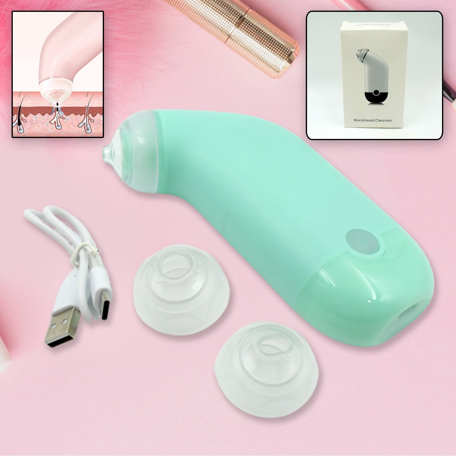 Vacuum Blackhead Machine, Reduce Spot Mini Handheld Lifting Massage Facial Blackhead Remover For Skin Care (1 Pc) - Bhavnagar Deodap