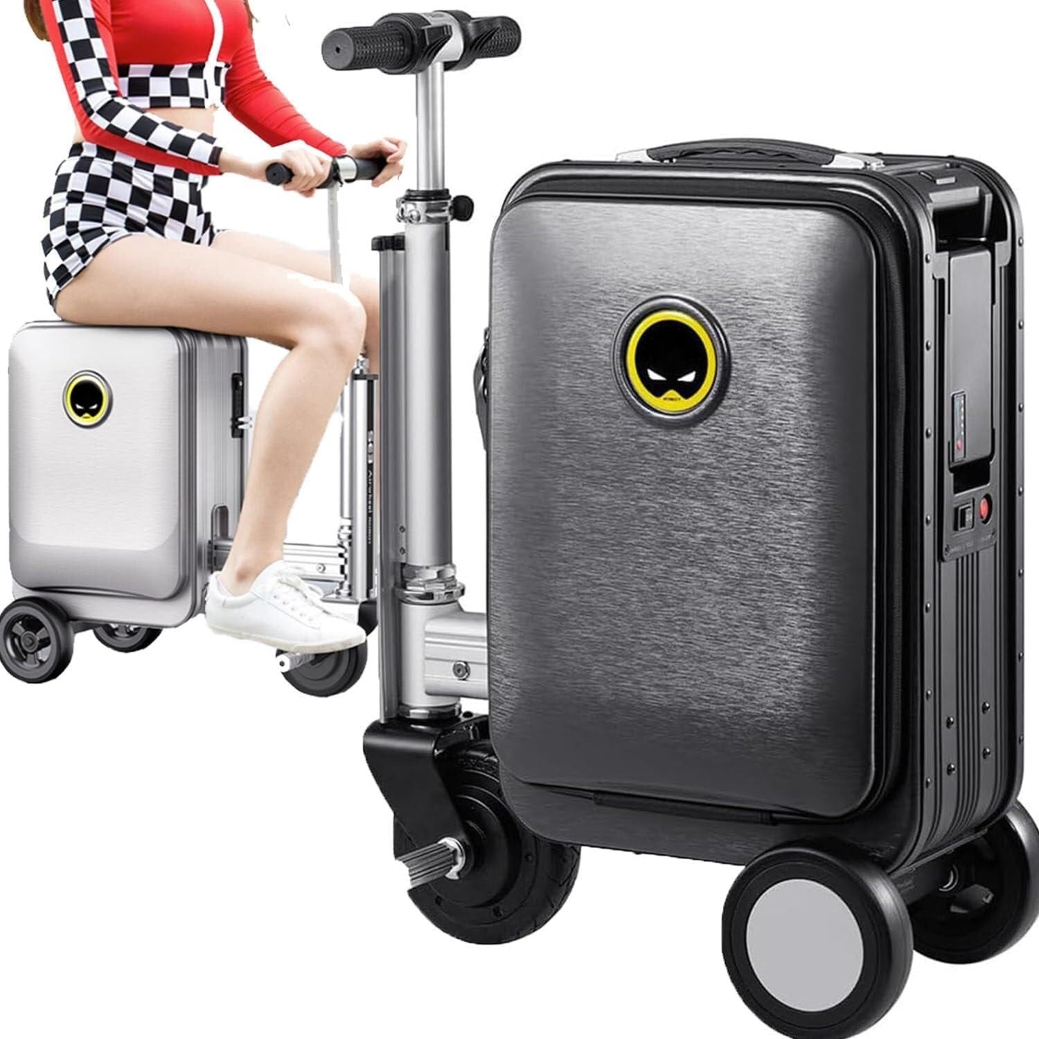 Electric suitcase smart driving luggage electric suitcase scooter with removable battery speed (1 Pc) - Bhavnagar Deodap