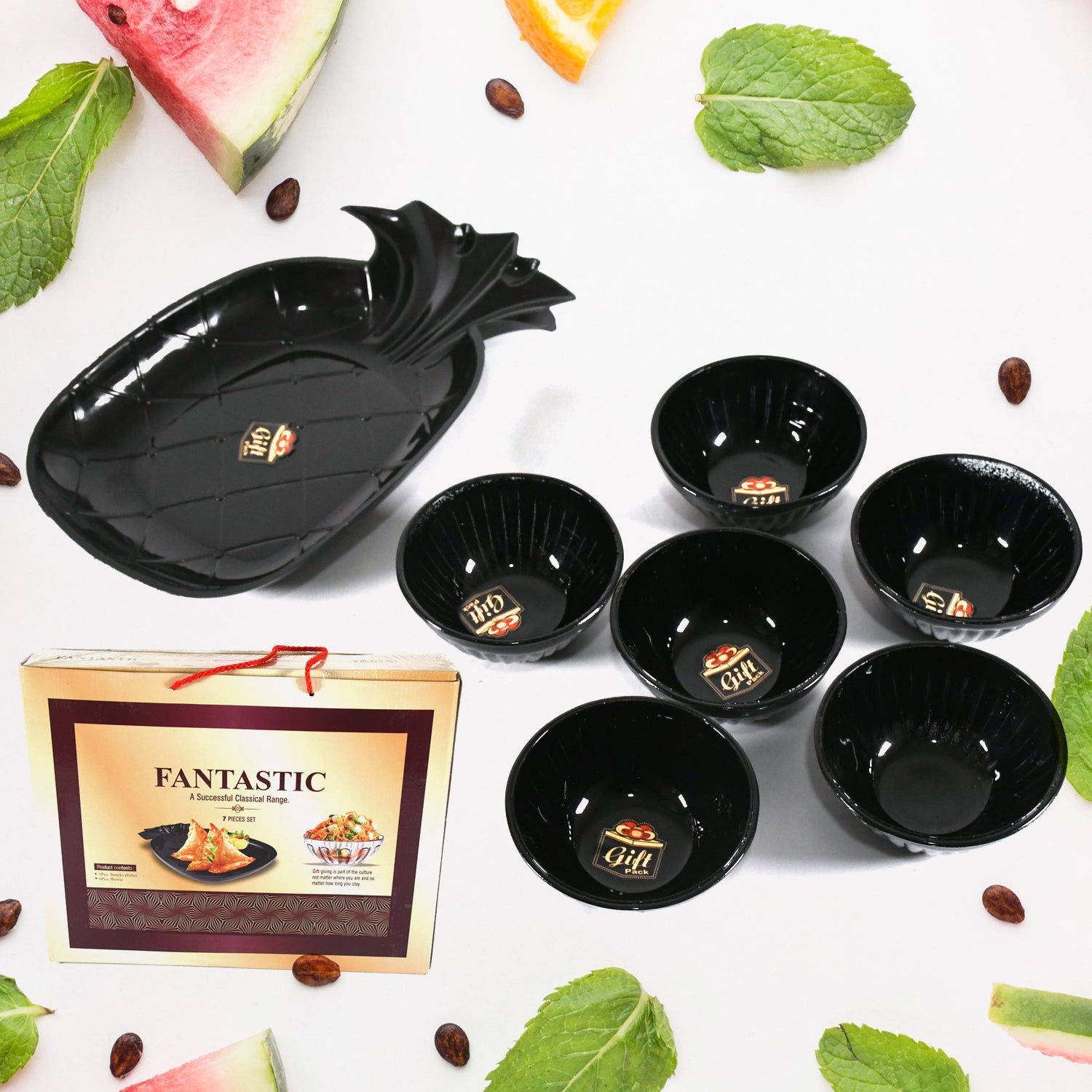 Ideal for Rice, Pasta, Desserts Home & Kitchen Serving Bowl & platter (7 Pcs set) - Bhavnagar Deodap