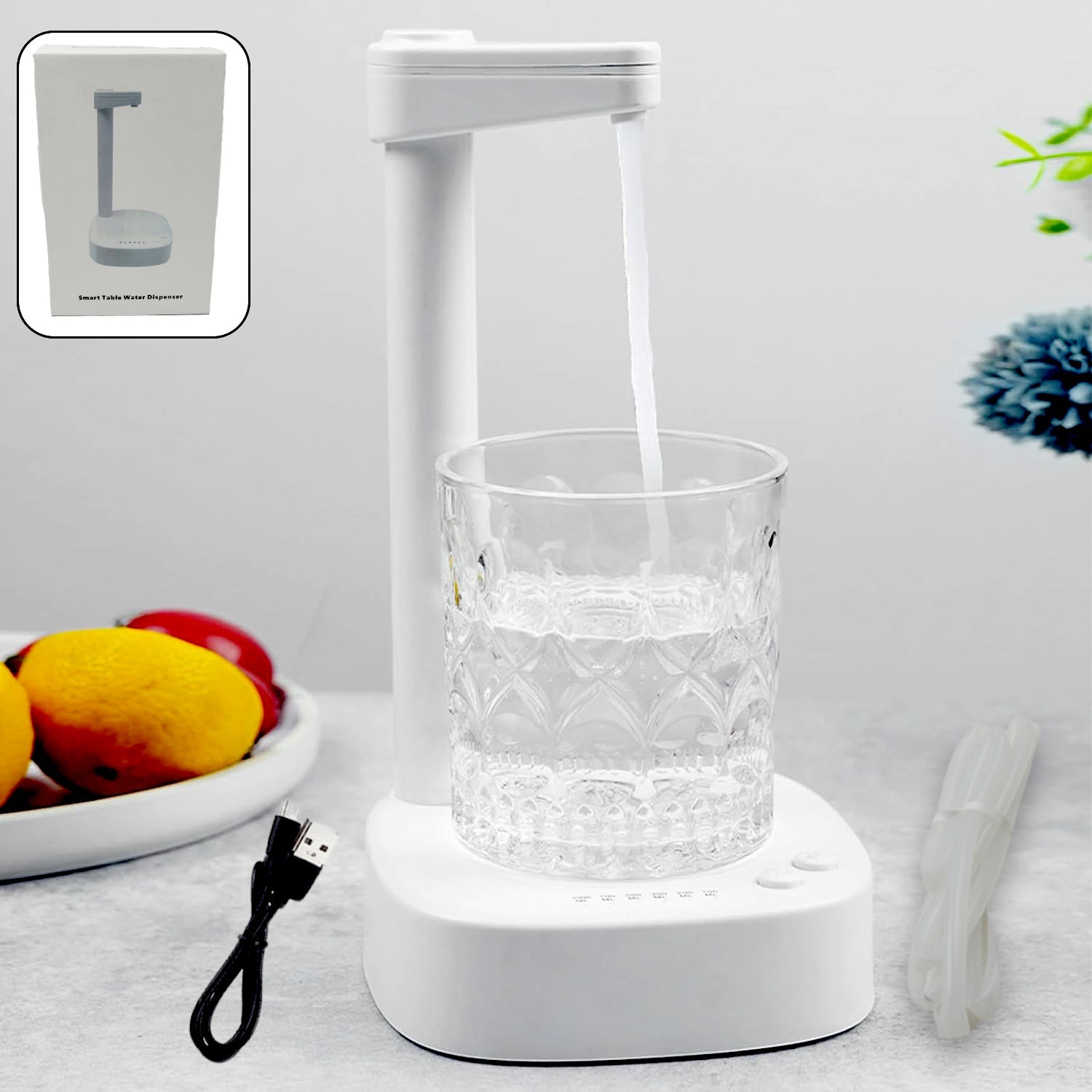 USB Charging, Desktop Water Bottle Dispenser, Intelligent Desktop Water Pump With Small Pipe, One Button Operation, Smart Table Bedside Water Dispenser, Desk Water Dispenser for Home, Office, Outdoor, Camping - Bhavnagar Deodap