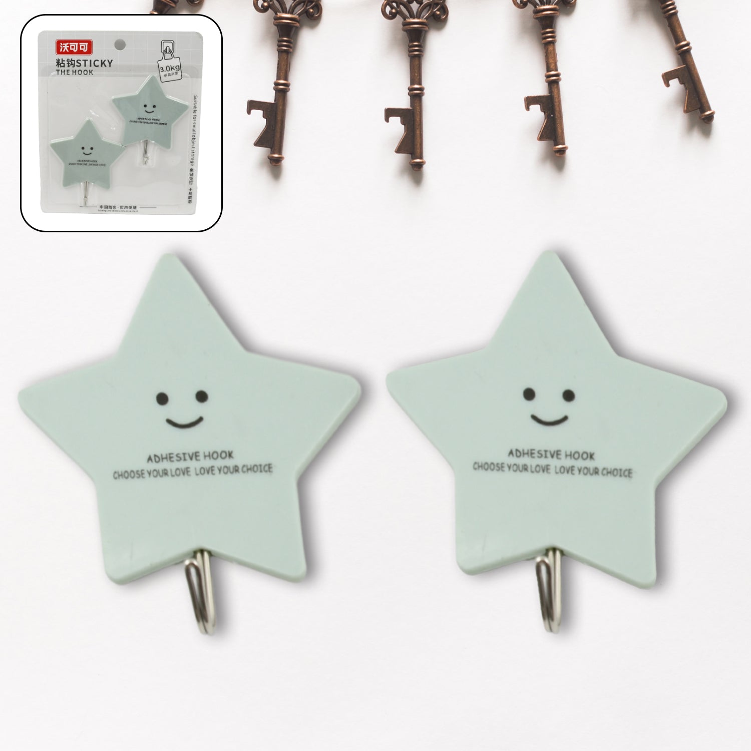 Multipurpose Strong Hook Self-Adhesive hooks for wall Heavy Plastic Hook, Sticky Hook Household For Home , Decorative Hooks, Bathroom & All Type Wall Use Hook , Suitable for Bathroom, Kitchen, Office - Bhavnagar Deodap