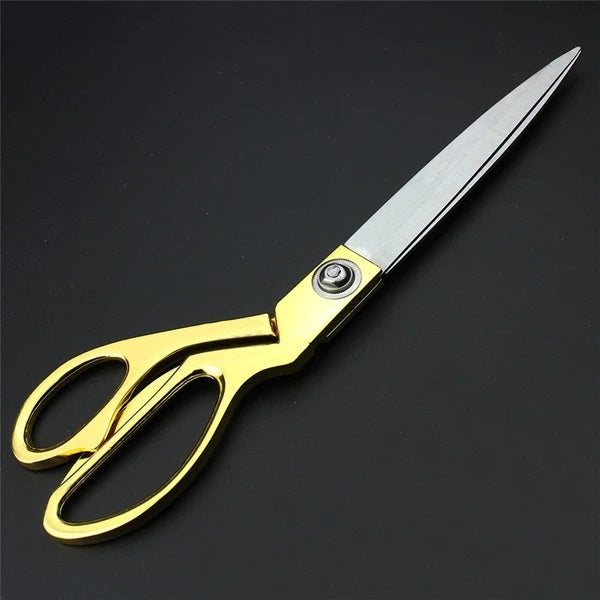 Stainless Steel Tailoring Scissor Sharp Cloth Cutting for Professionals  (Golden) - Bhavnagar Deodap