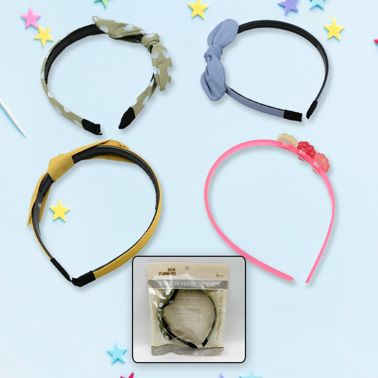 ﻿12632 Stylish Hair Accessories, Hairband / Headband for Baby Girls / Women / Hair Band Stretch Hair Accessories for Women Girls Hair Accessories Multicolor / Mix Designs - Bhavnagar Deodap