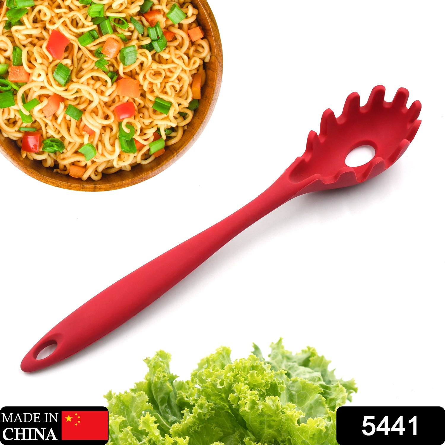 Pasta Fork Silicone Cookware Spaghetti Strainer Server Spoon no Hurt The Pot High Temperature Resistant Nonslip. - Bhavnagar Deodap