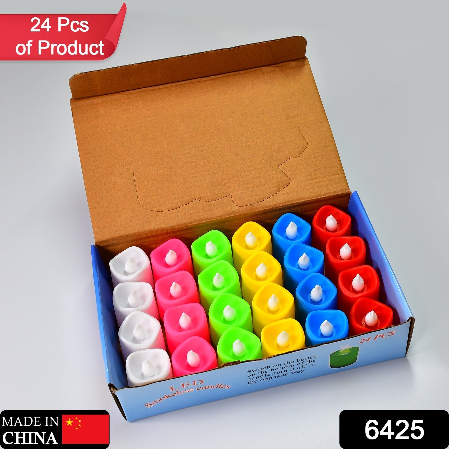 Festive Lighting for Any Occasion: 24 Pack LED Tealight Candles (Multicolor) - Bhavnagar Deodap