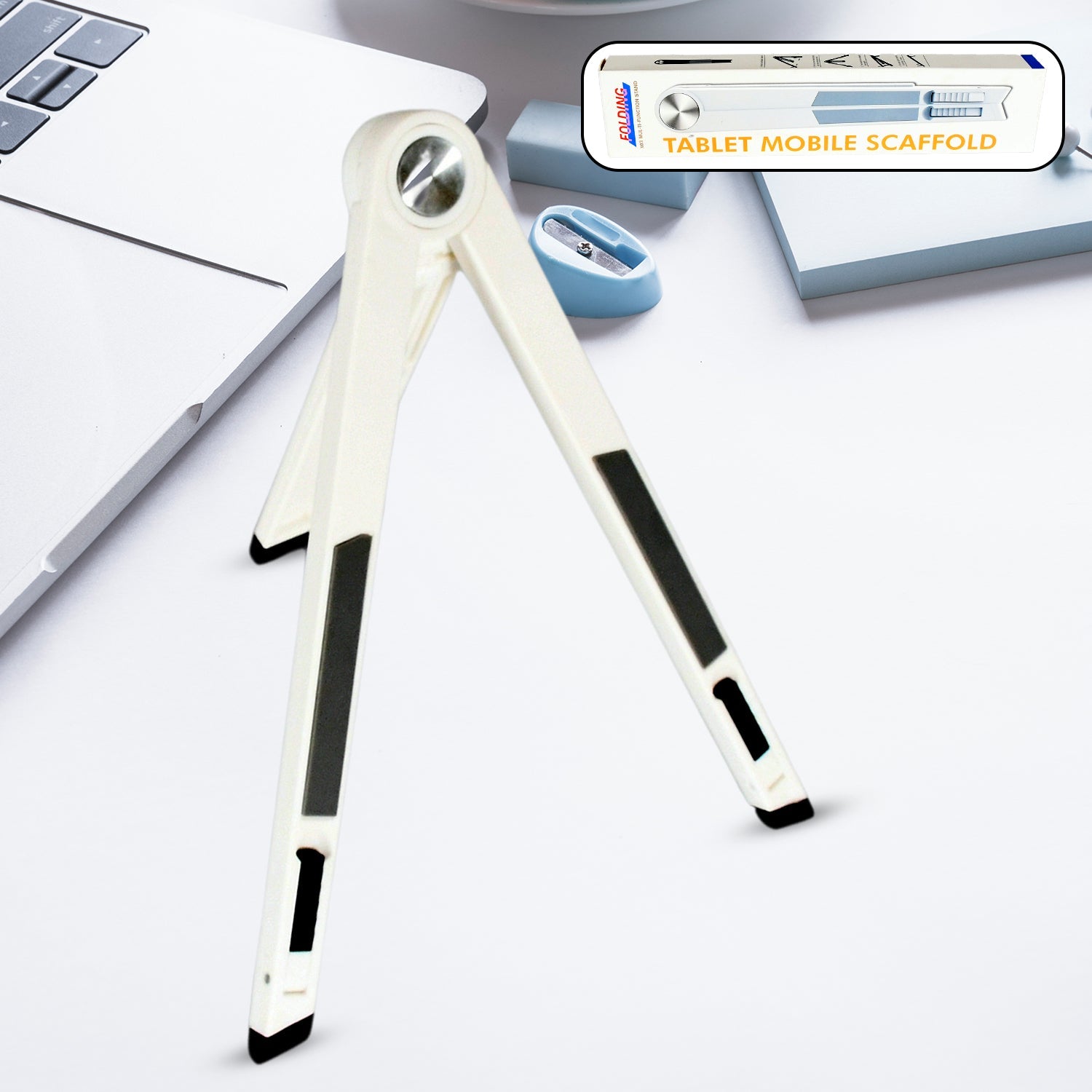 Slim Tablet Mobile Stand Adjustable Foldable Tablet Stand Scaffold (1 Pc) - Bhavnagar Deodap