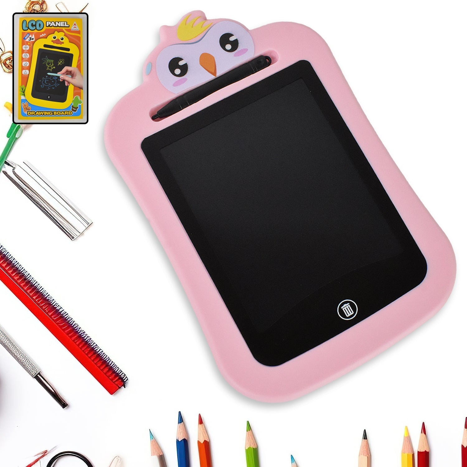 Kids Portable LCD Writing Tablet (1 Pc / Mix Design)