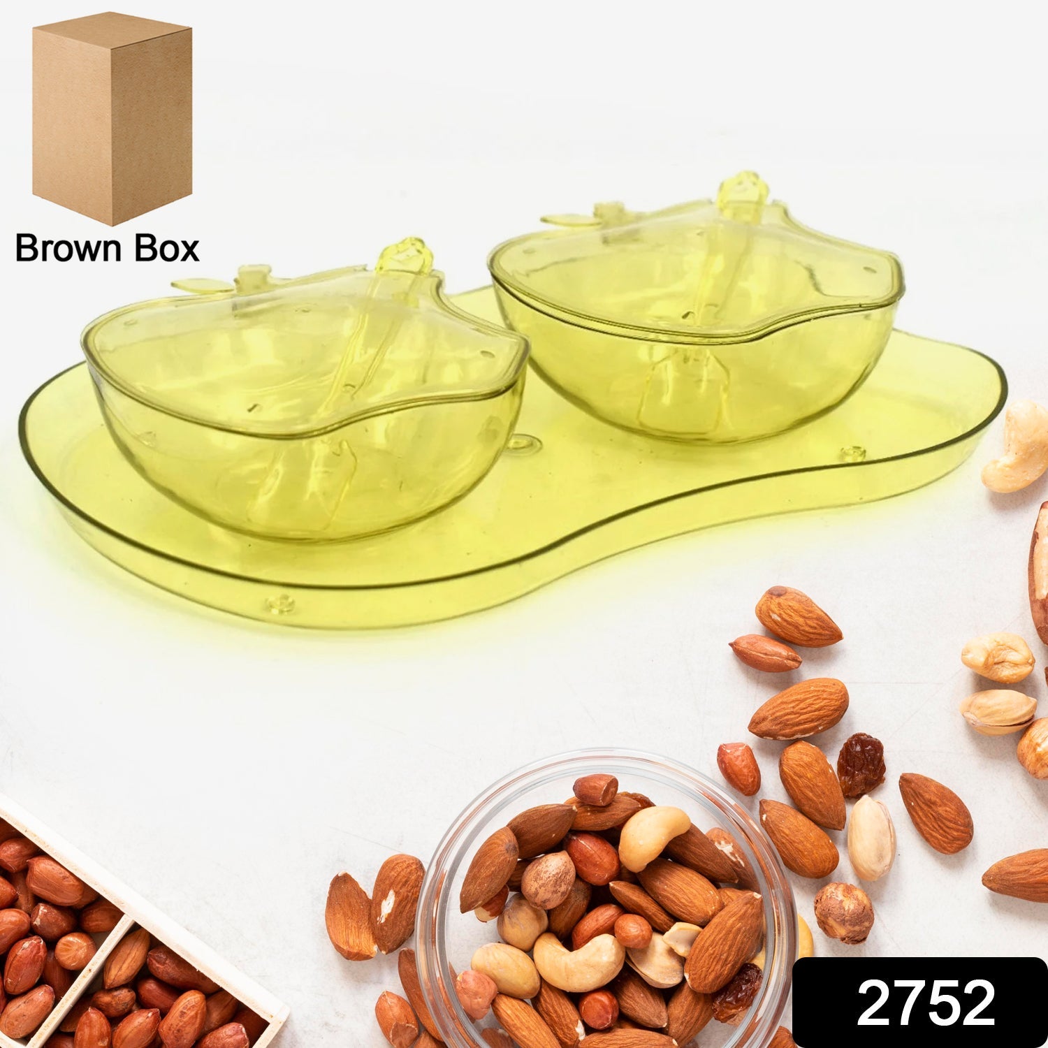 Apple Shape Tray Bowl Used For Serving Snacks And Various Food Stuffs. - Bhavnagar Deodap