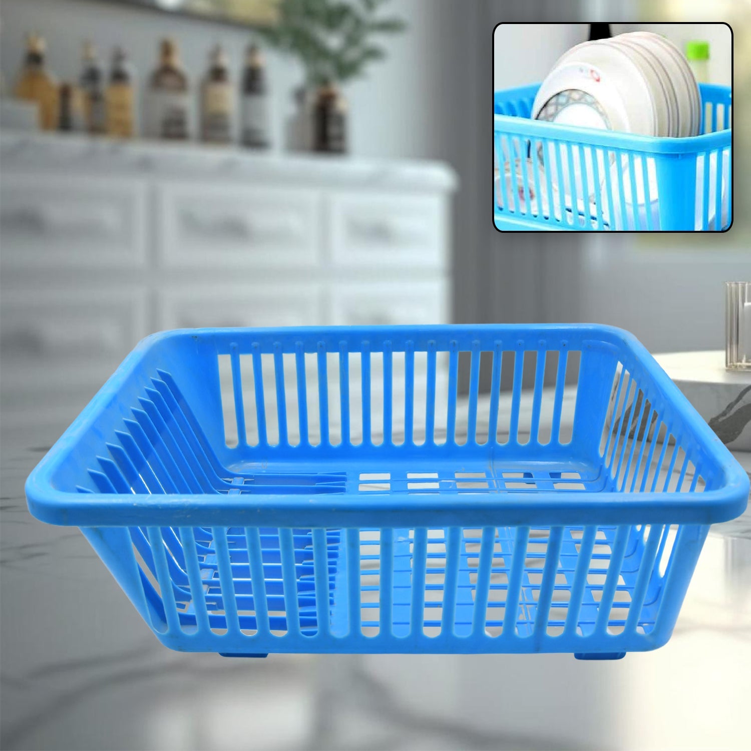 Unbreakable Plastic 3 in 1 Kitchen Sink Drainer Drying Rack (Without Bottom Tray) (MOQ :- 6 Pc) - Bhavnagar Deodap