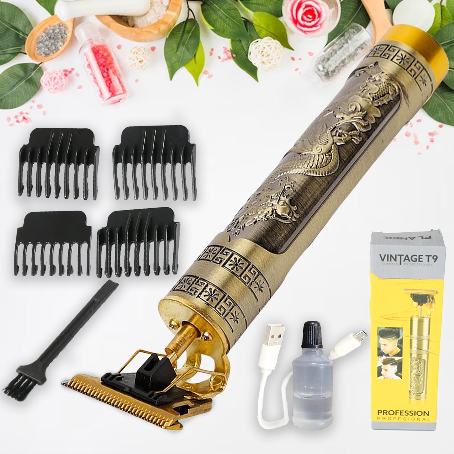 Hair Trimmer for Men Hair Style Trimmer, Professional Hair Clipper, Electric Shaving machine dry shaving for men - hair shaving and trimming beard With 4 adjustable blade clipper, Oil, Cleaning Brush - Bhavnagar Deodap