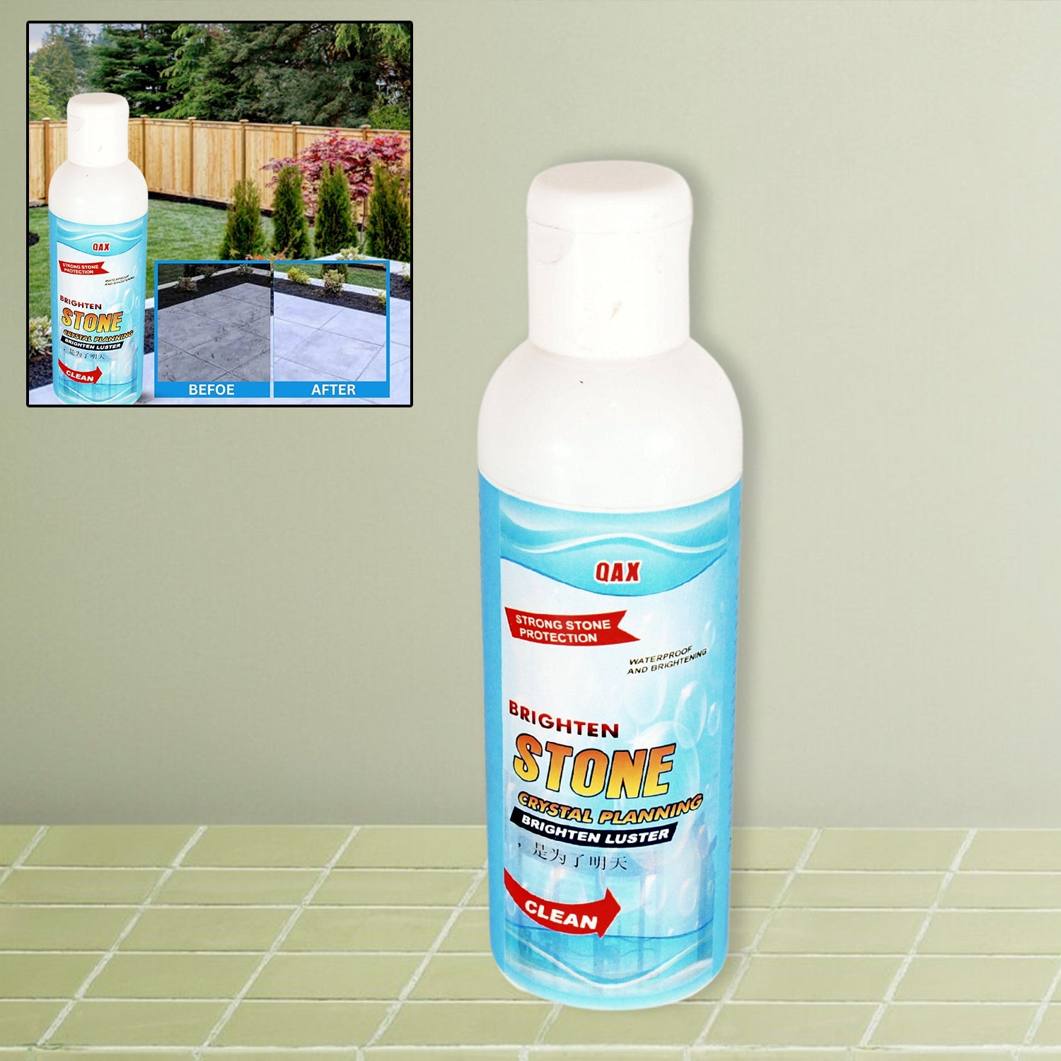 Stone Stain Remover Cleaner, Stone Crystal Plating Agent, Marble Stone Cleaner Polishes, Crystal Plating for Kitchen, Patio, Backyard Marble Cleaner and Polish (75 ML Approx / 1 pc) - Bhavnagar Deodap