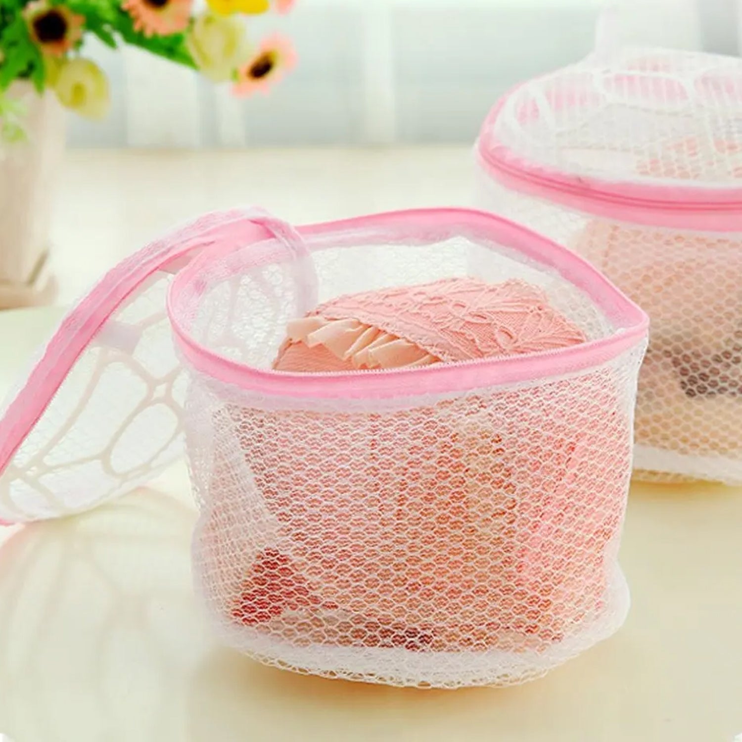 Small Round Laundry Bag (1 Pc): Ideal for Socks & Underwear - Bhavnagar Deodap