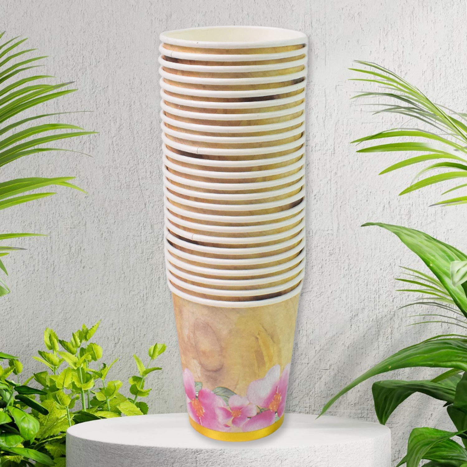 Disposable Paper Cups, Disposable Tea, Coffee Cups (24 Pcs Set / Mix Color & Design) - Bhavnagar Deodap