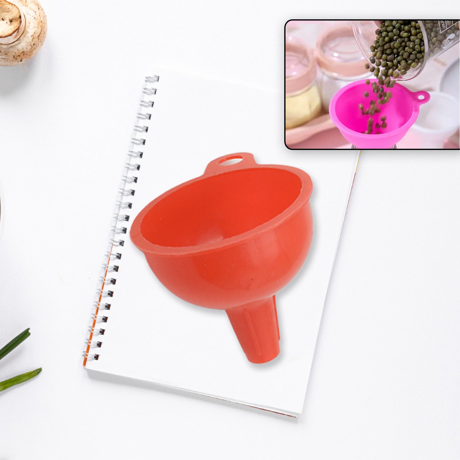 Food-Grade Silicone Funnel: Safe & Easy Transfer for Liquids & Grains (1 Pc) - Bhavnagar Deodap