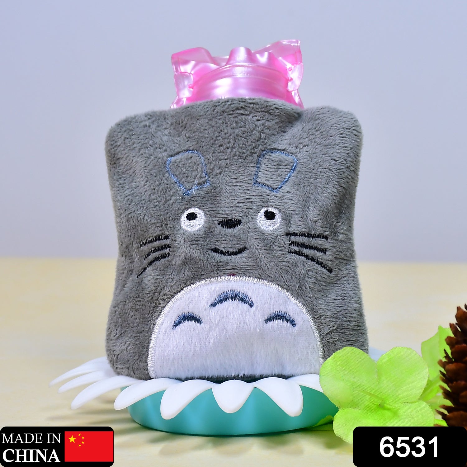 Totoro Cartoon Small Hot Water Bag with Cover for Pain Relief - Bhavnagar Deodap