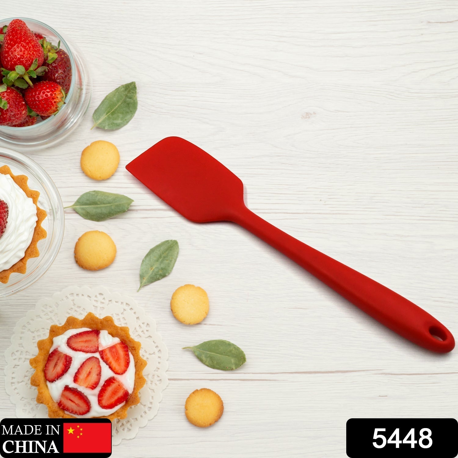 SILICONE SPATULA NON-STICK CREAM SCRAPER PRACTICAL DURABLE HOUSEHOLD CAKE BREAD RUBBER SPATULA FOR COOKING BAKING  (28cm) - Bhavnagar Deodap