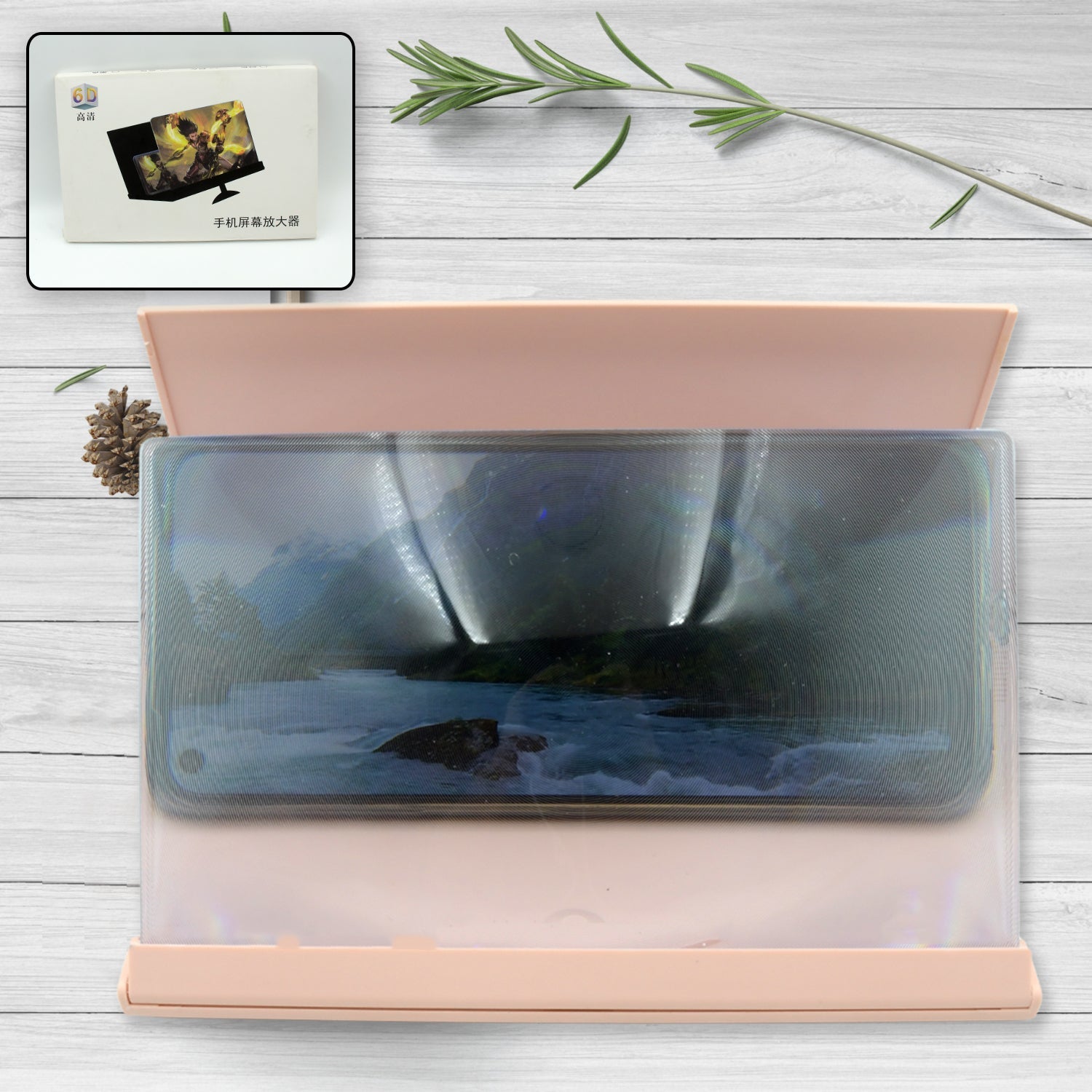3D Phone Screen Magnifier Video Screen Amplifier Expander Holder Bracket for Mobile Phone Screen Zoom Display (1 Pc) - Bhavnagar Deodap