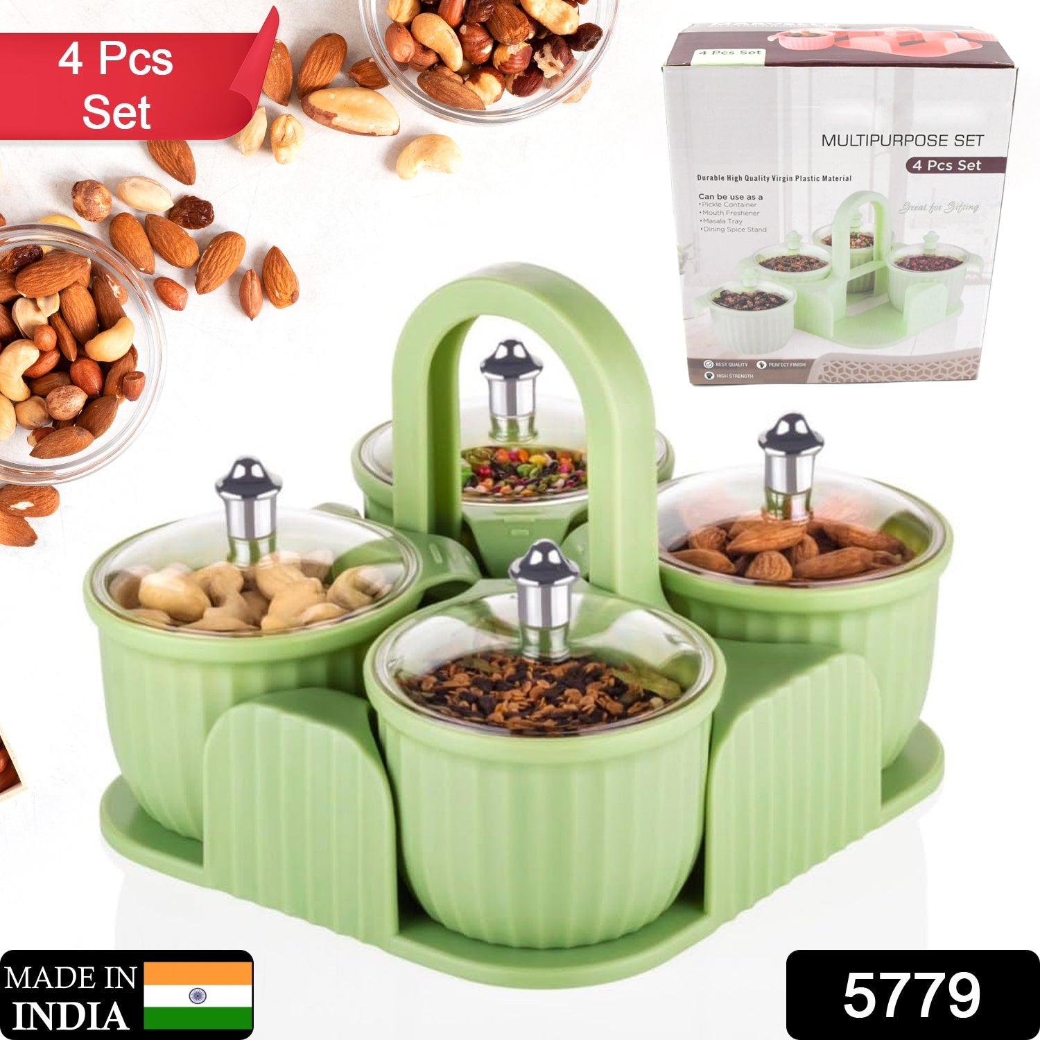 Multipurpose Plastic Storage Container Set: Kitchen Jars, Spices, Cookies - Bhavnagar Deodap