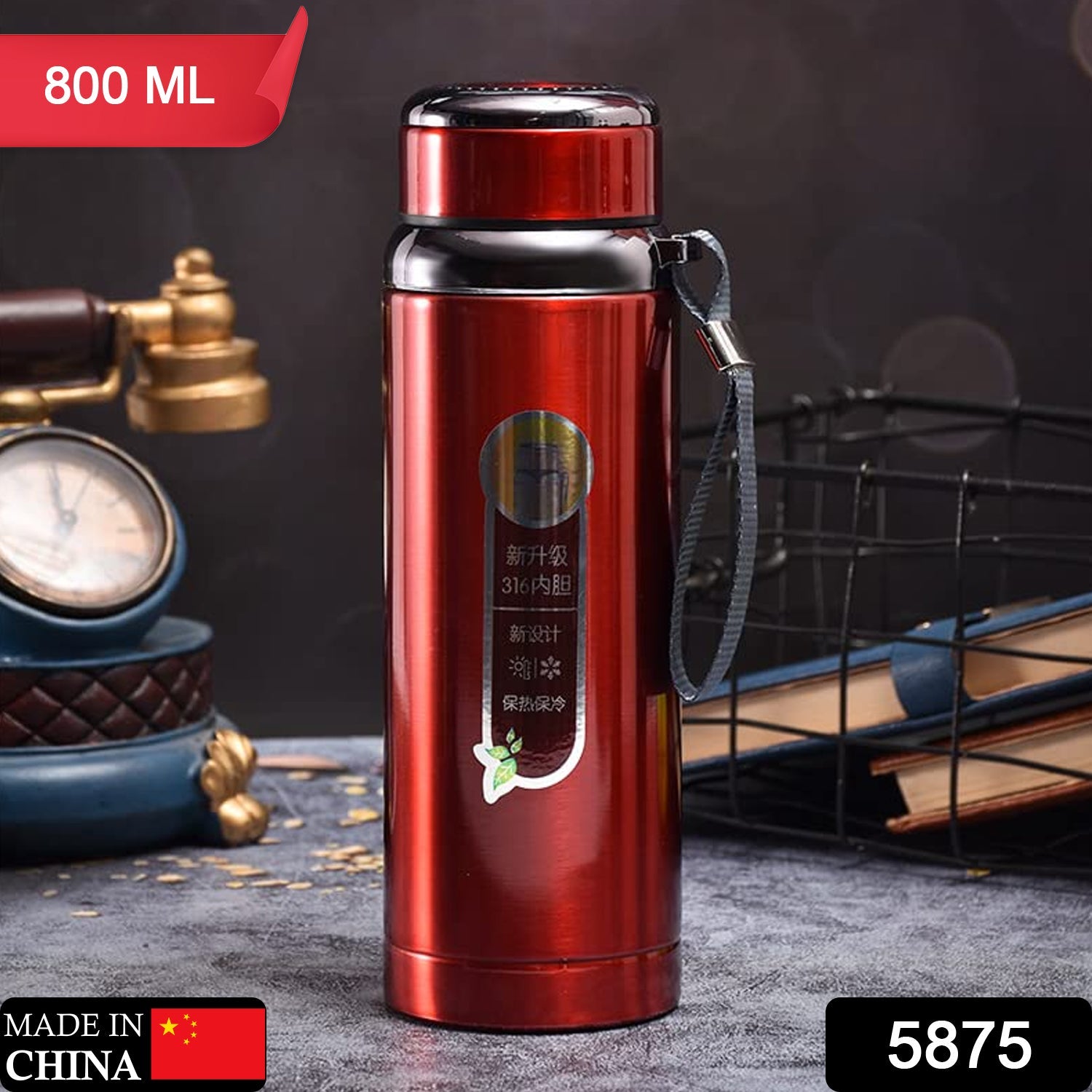 Reusable Leak-Proof Thermos steel for Home Office Gym Fridge Travelling - Bhavnagar Deodap