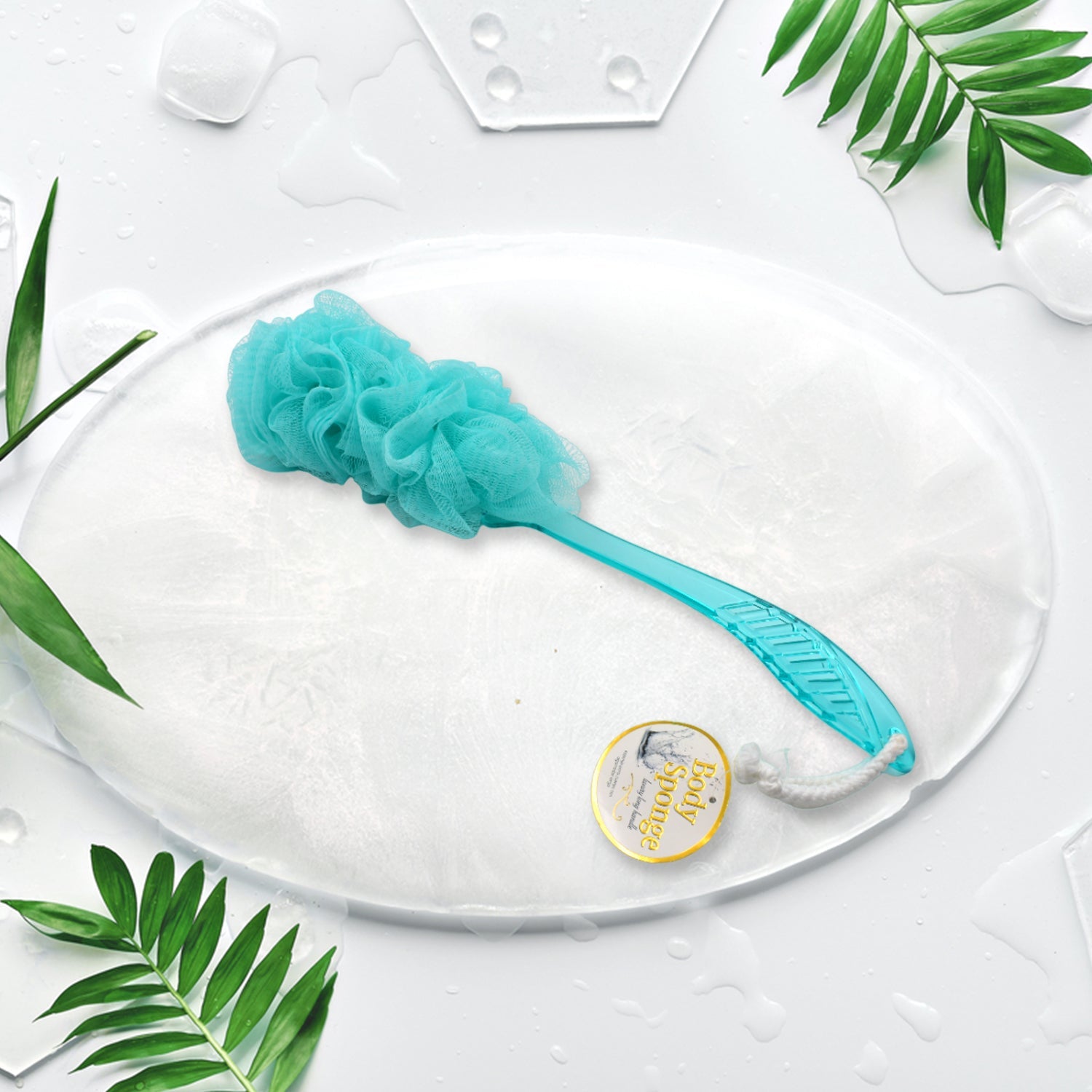Loofah Back Scrubber for Shower, Long Handle Bath Sponge Shower Brush, Soft Nylon Mesh Back Cleaner Washer, Body Bath Brush for Women and Men, Bathroom Shower Accessories (45 Cm) - Bhavnagar Deodap