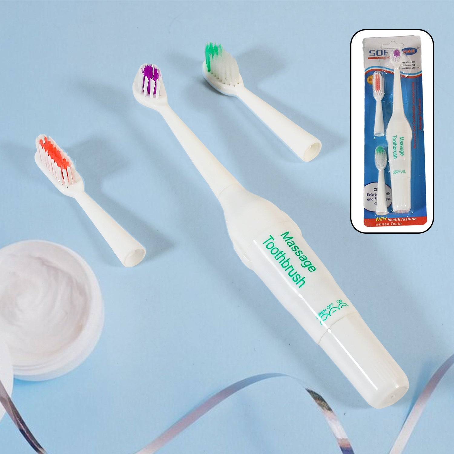 ELECTRIC TOOTHBRUSH FOR ADULTS AND TEENS, ELECTRIC TOOTHBRUSH BATTERY OPERATED DEEP CLEANSING TOOTHBRUSH (Battery Not included) - Bhavnagar Deodap