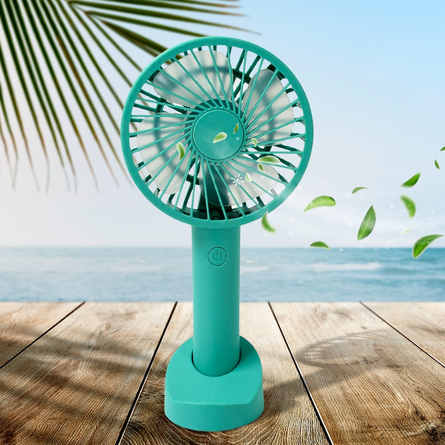 Portable Handheld Fan With 3 Speeds Battery Operated Fan Rechargeable Multi Colors As Base Phone Holder Fan (Battery Included) - Bhavnagar Deodap