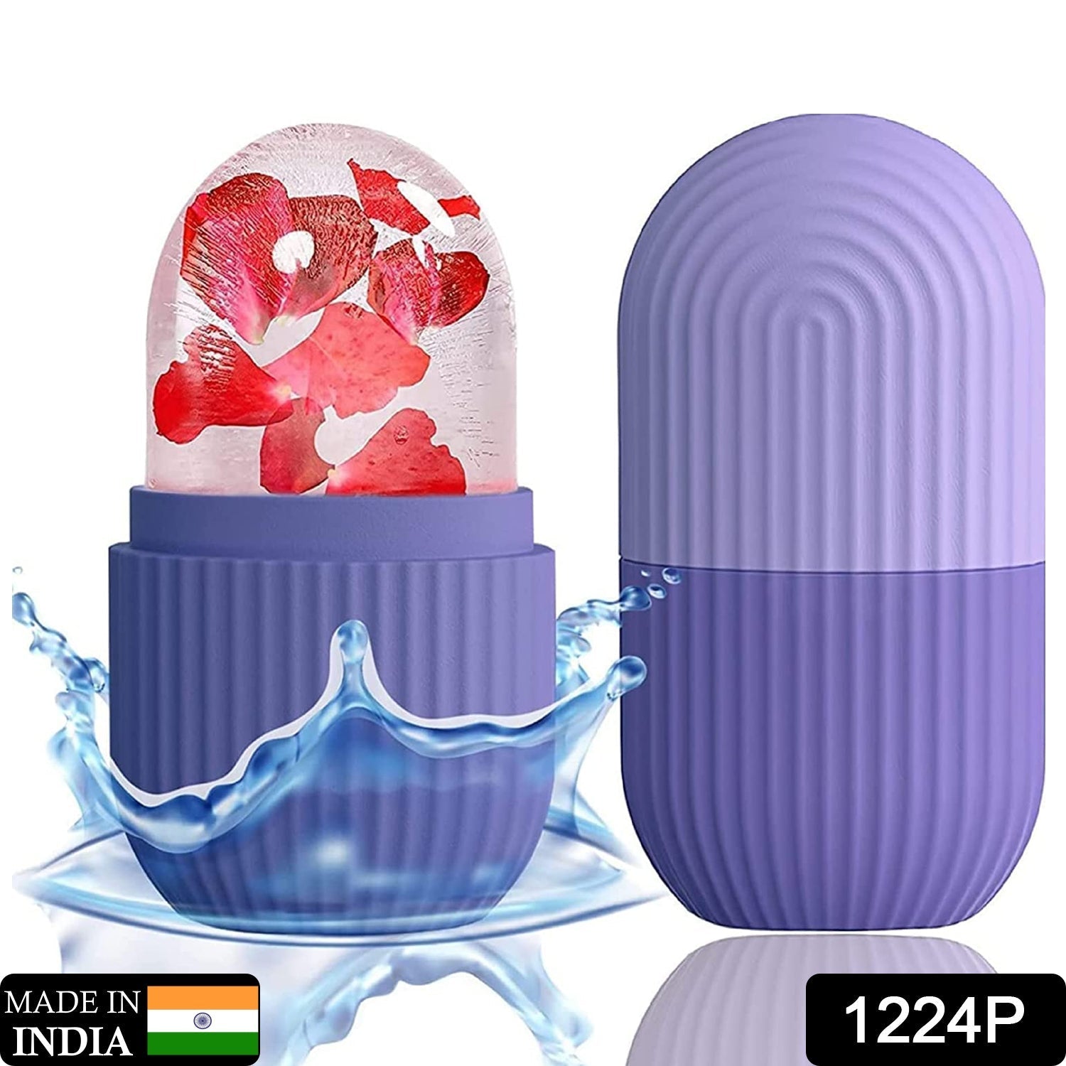 BEAUTY ICE ROLLER FOR FACE MASSAGER & EYE REUSABLE FACE ROLLERS FACIAL ROLLER ( Purple Color) - Bhavnagar Deodap