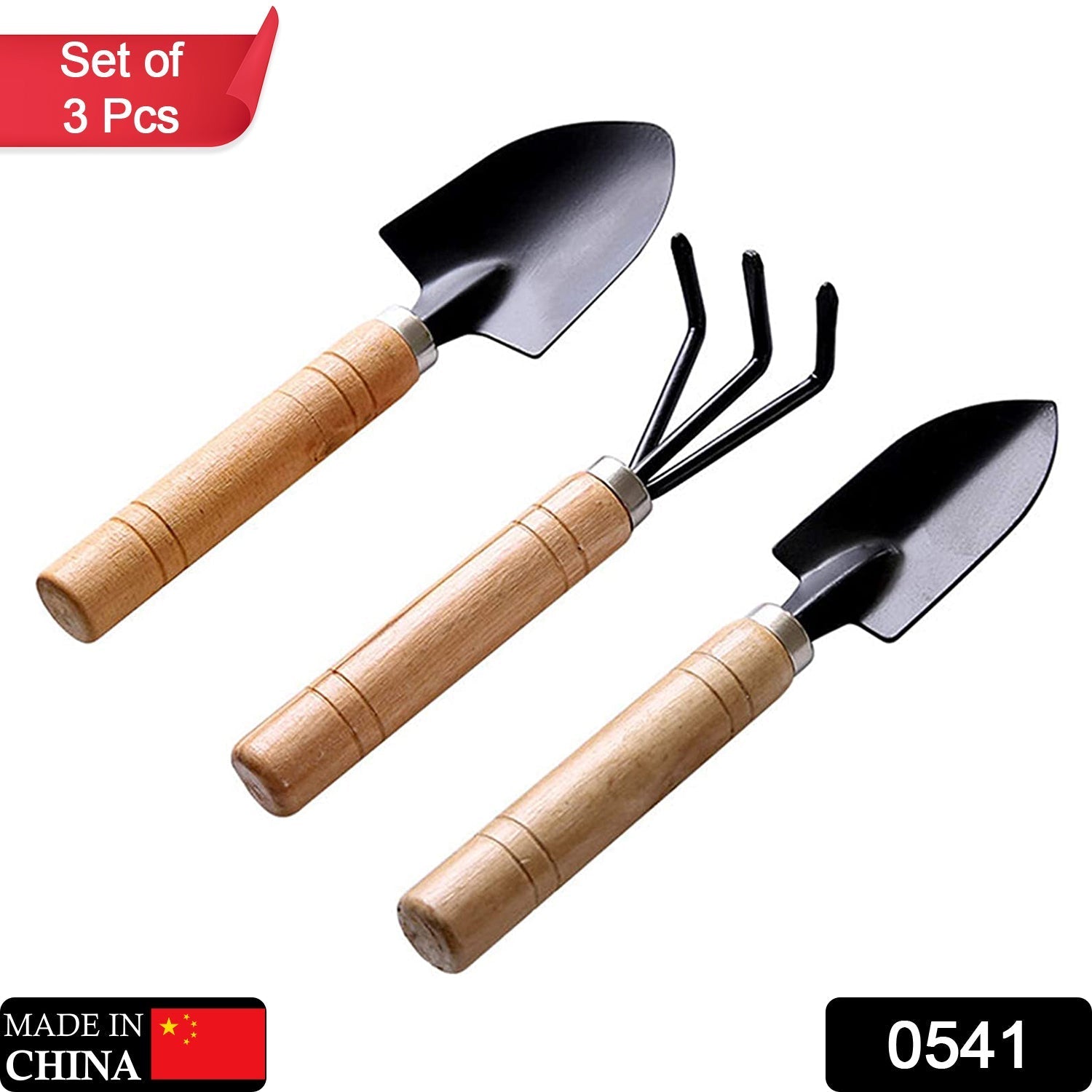 Small sized Hand Cultivator, Small Trowel, Garden Fork (Set of 3) - Bhavnagar Deodap