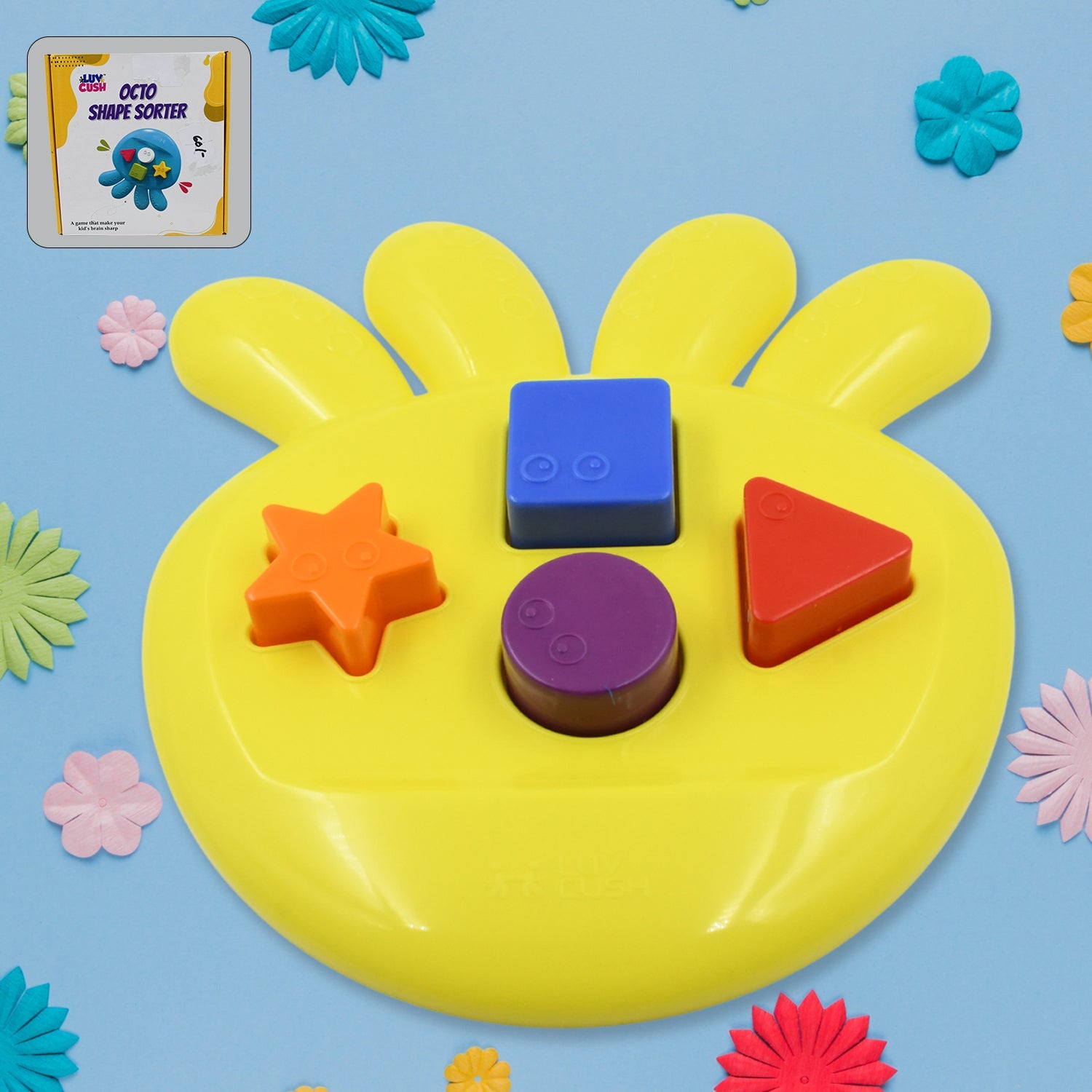 octo Shape sorter Toy Game That Make Your Kid's brain Sharp, Increase Grasping And Sorting Power Education Learning For Girls & boy, Gift Product (1 Pc)  - Bhavnagar Deodap