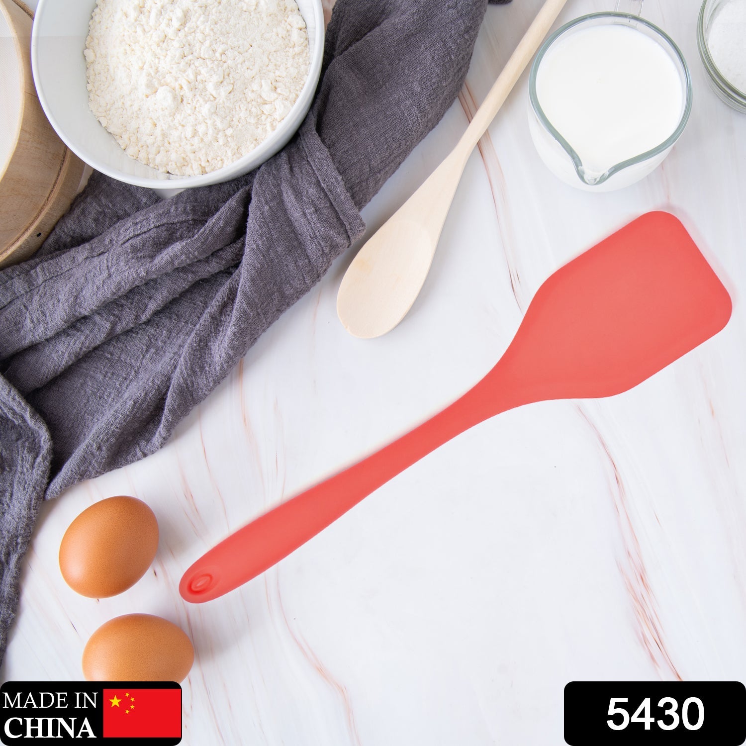Silicone Spatula Spoon, High Heat Resistant to 480°F, Hygienic One Piece Design, Large Non Stick Cooking Utensil (30cm) - Bhavnagar Deodap