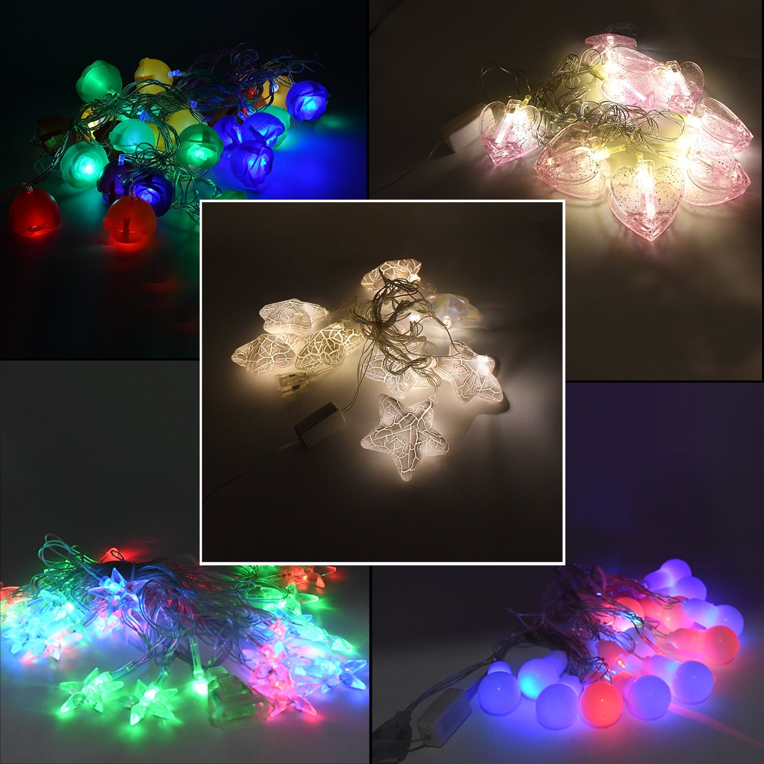 Home Decoration Diwali & Wedding LED String Light Indoor and Outdoor Light, Festival Decoration Led String Light, Multi-Color Light (1 Pc / Mix Design) - Bhavnagar Deodap