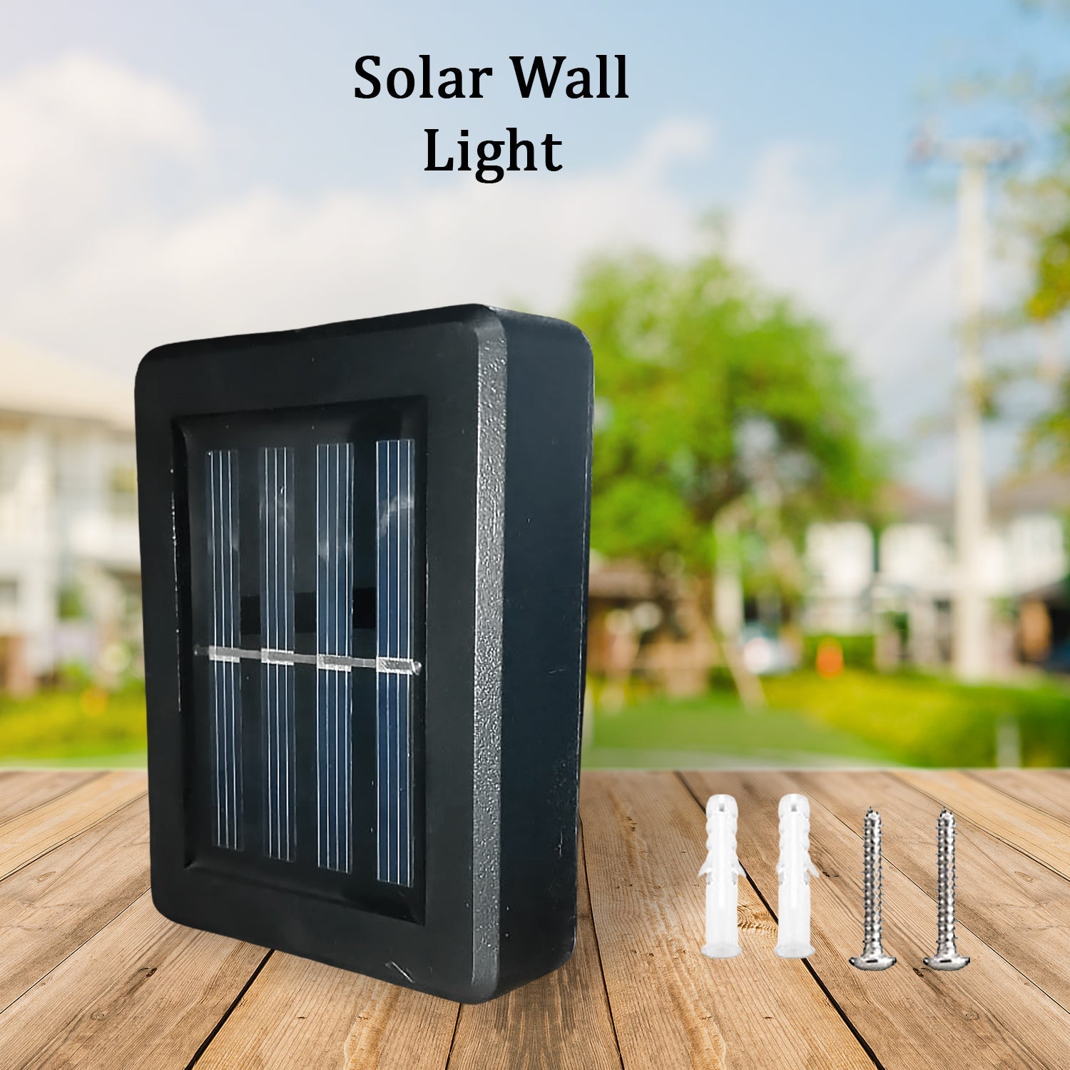 Solar Wall Lights Small Fence Lights Solar Powered Up Down LED Porch Light Garden Lights Outdoor Solar Landscape Lights WaterProof Light (1 Pc) - Bhavnagar Deodap