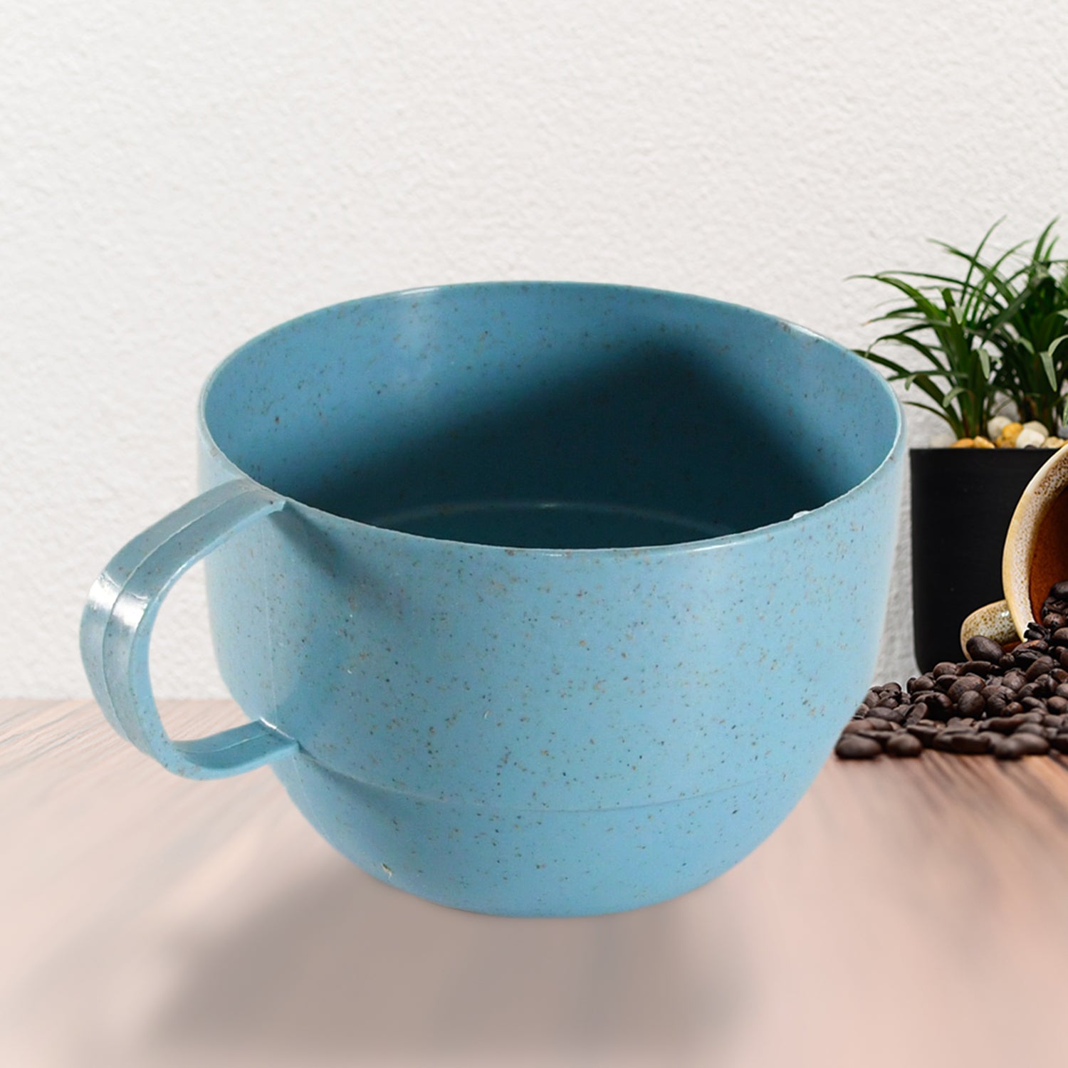 Multipurpose Plastic Water Cup, With Handle, Reusable Cups, Environmental Friendly Festival for Milk Cup, Coffee Cup, Tea Cup, Breakfast Cup, Drinking Mug or Outdoor for Household Gift For Birthday (1 Pc) - Bhavnagar Deodap