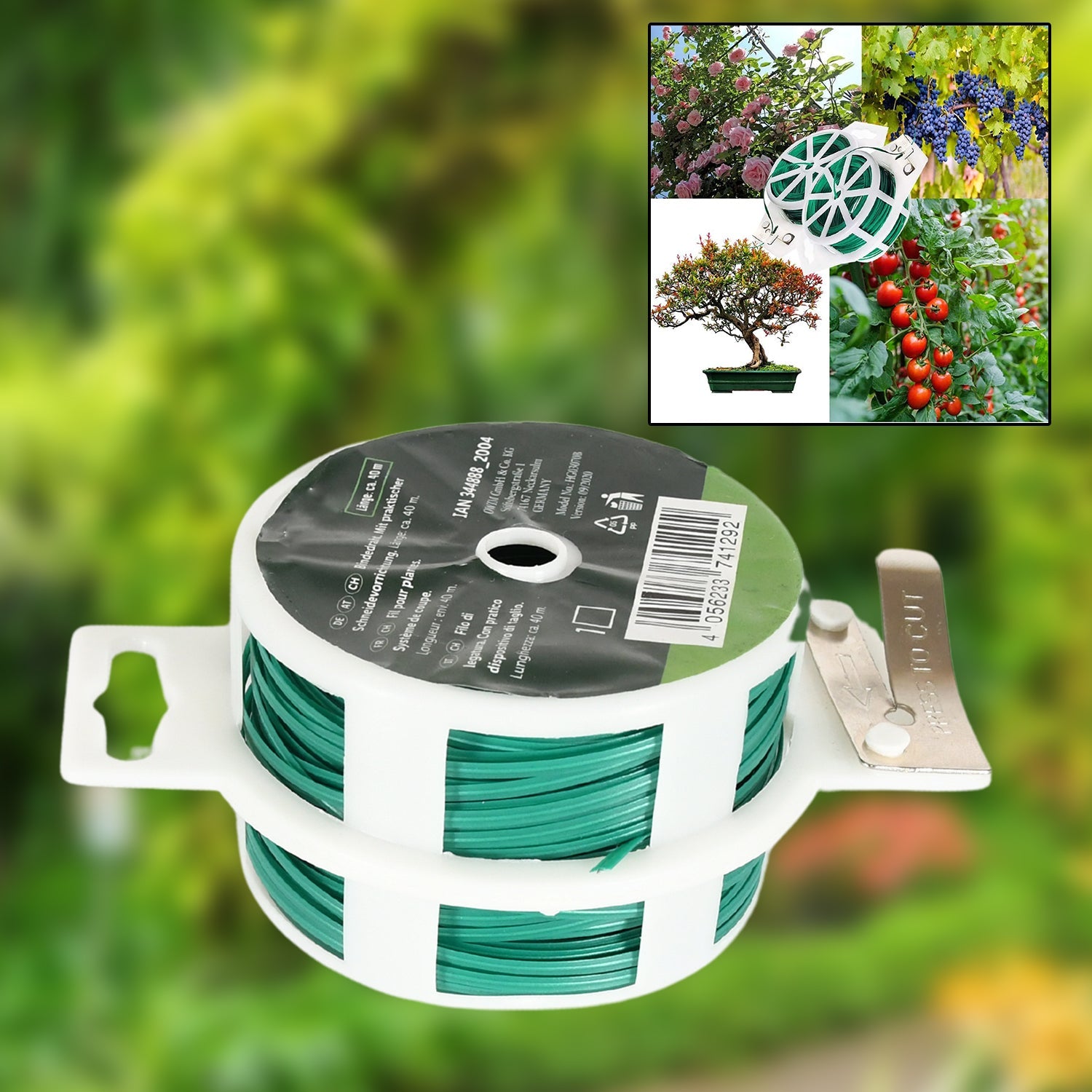 Garden Wire, Sturdy Plant Ties for Support, Garden Ties with Cutter for Tomatoes Vines, Plant Wire Tie Wire for Indoor, Outdoor, Home and Office Use (50 Mtr) - Bhavnagar Deodap